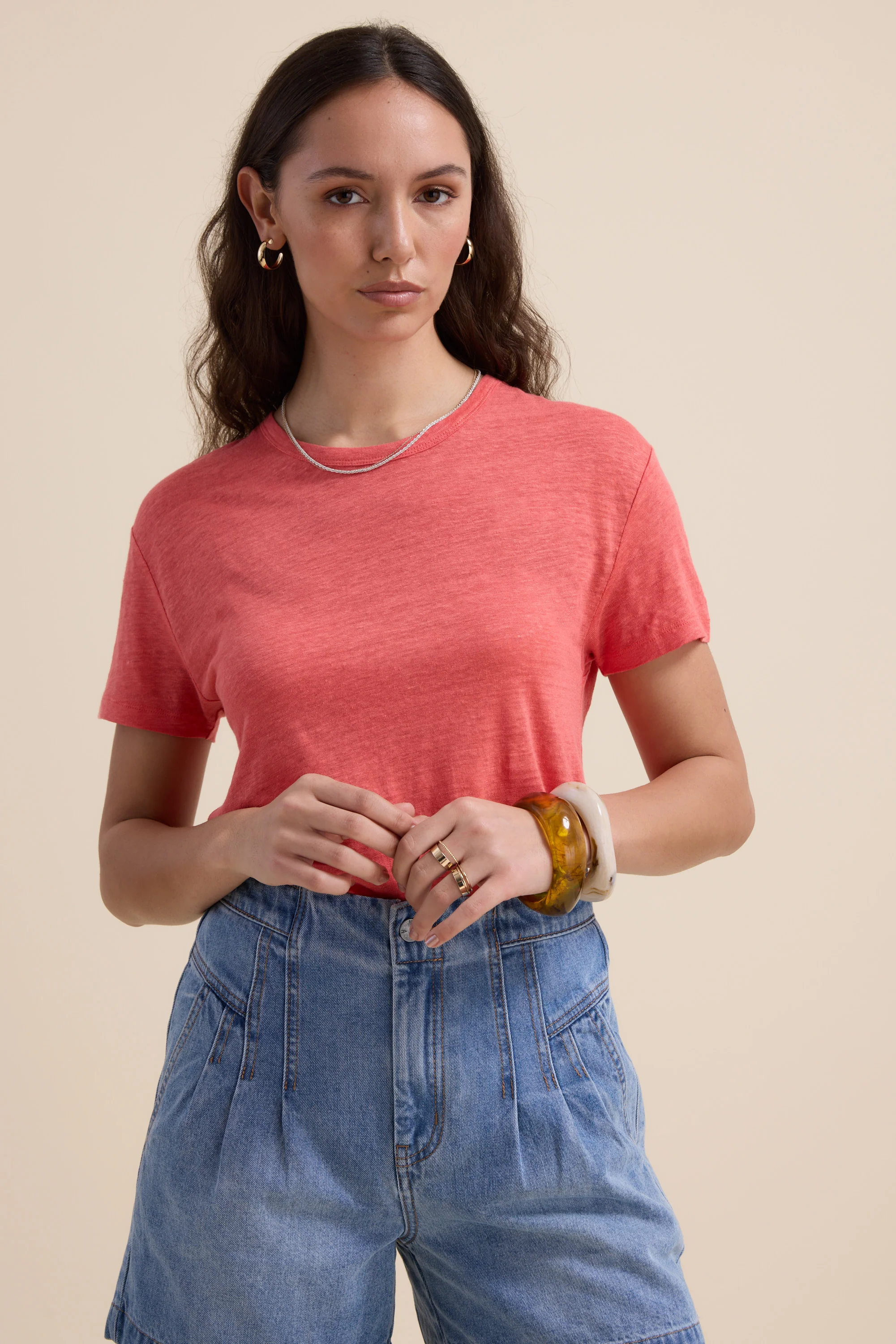 Elementary Linen Crew Neck Tee - Image 3