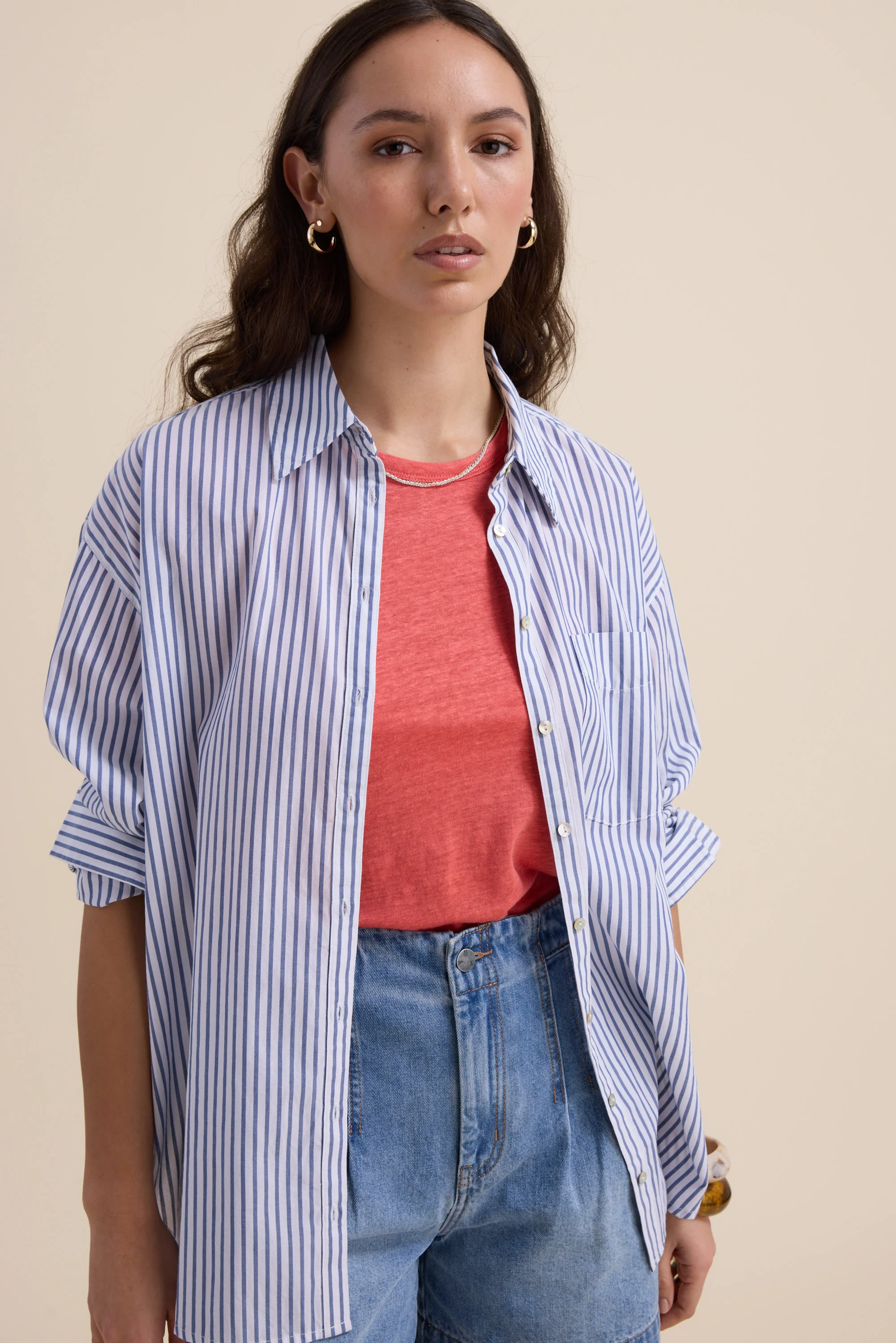 Elementary Linen Crew Neck Tee - Image 4