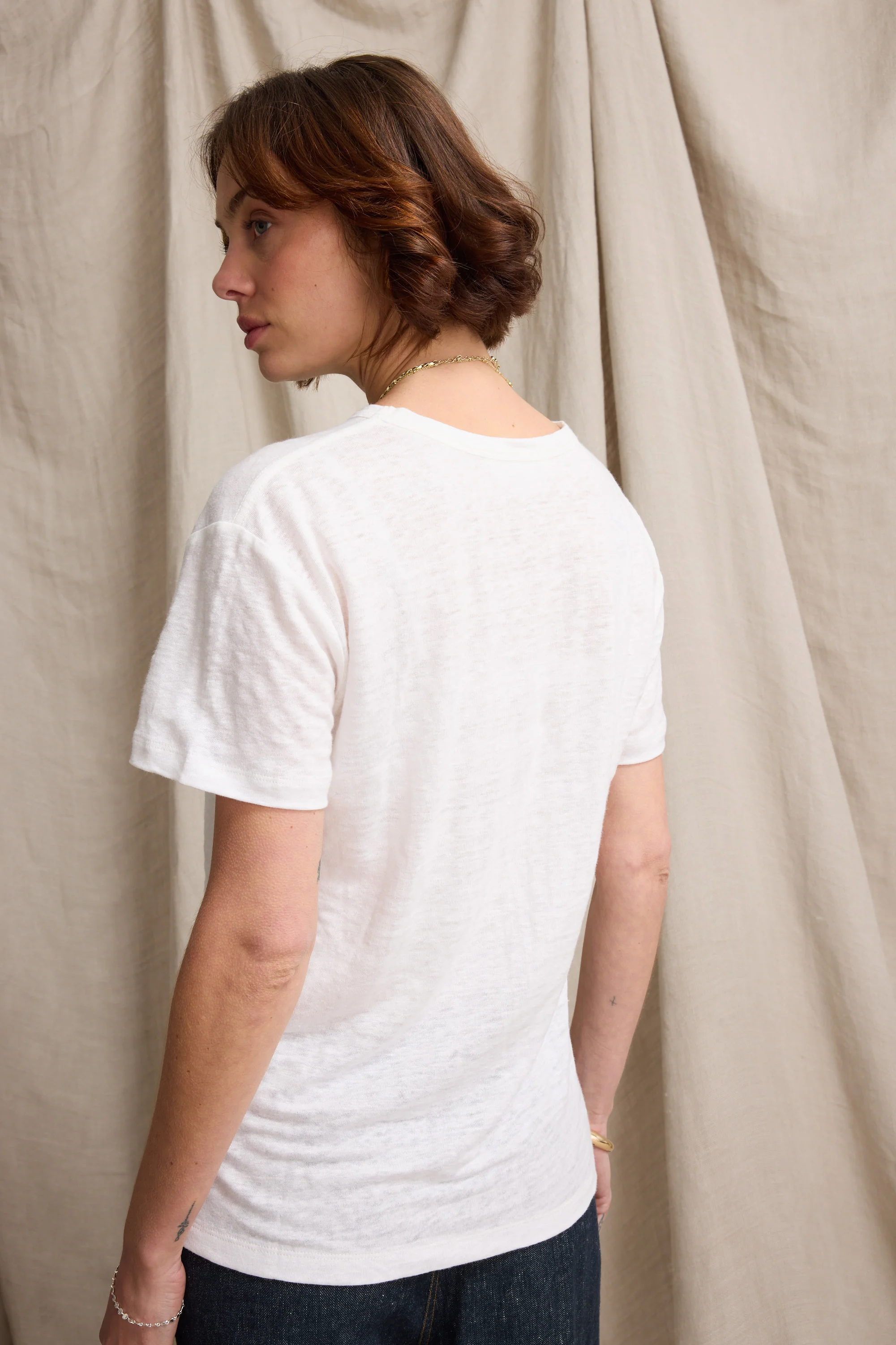 Elementary Linen Crew Neck Tee - Image 4