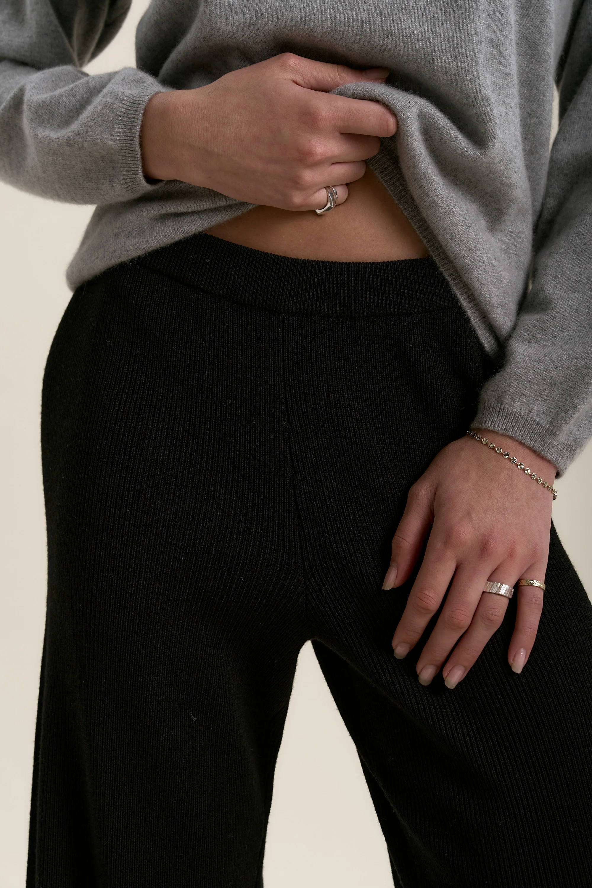 Elementary Merino Blend Wide Leg Jogger - Image 3