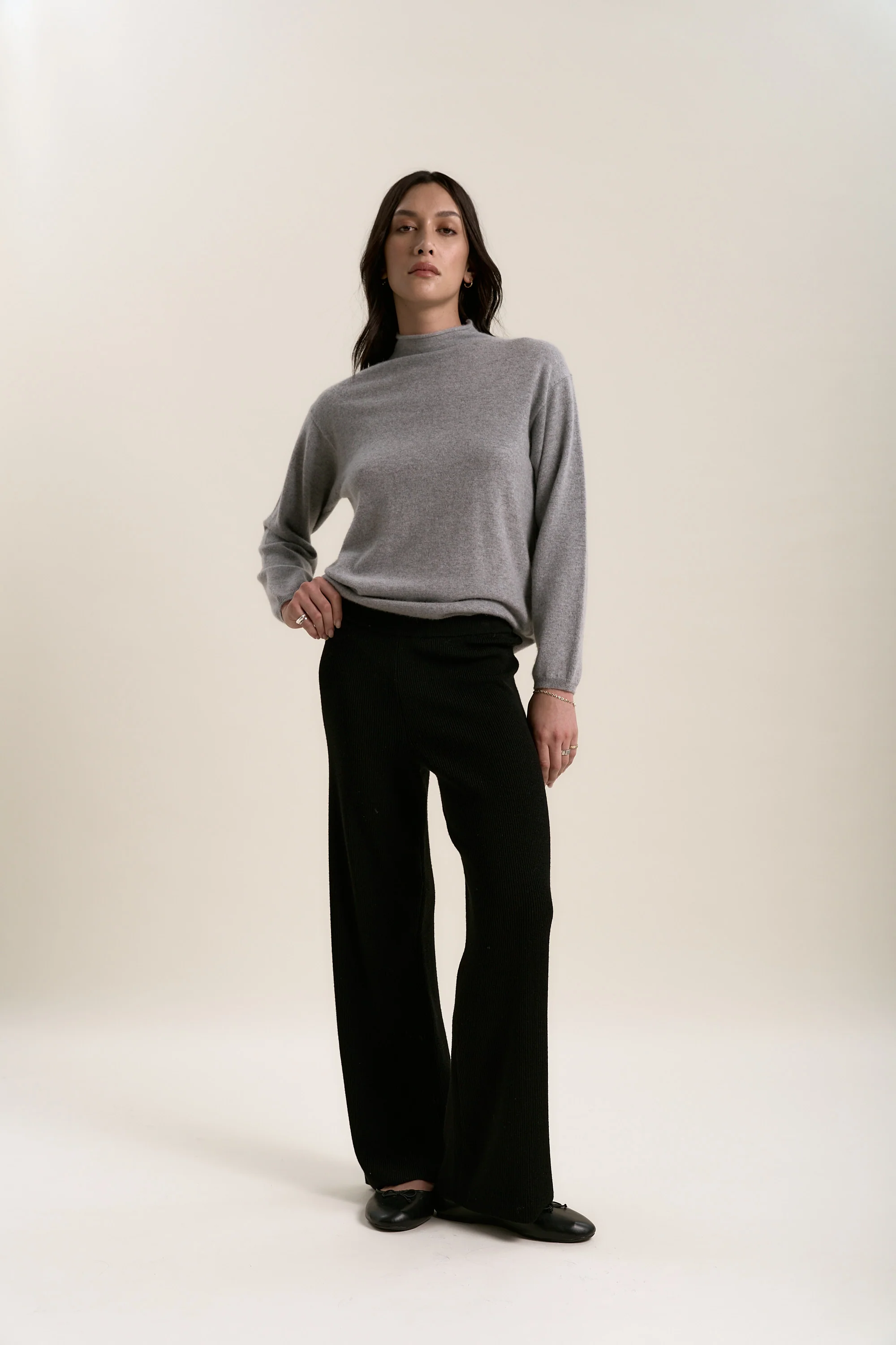 Elementary Merino Blend Wide Leg Jogger - Image 4
