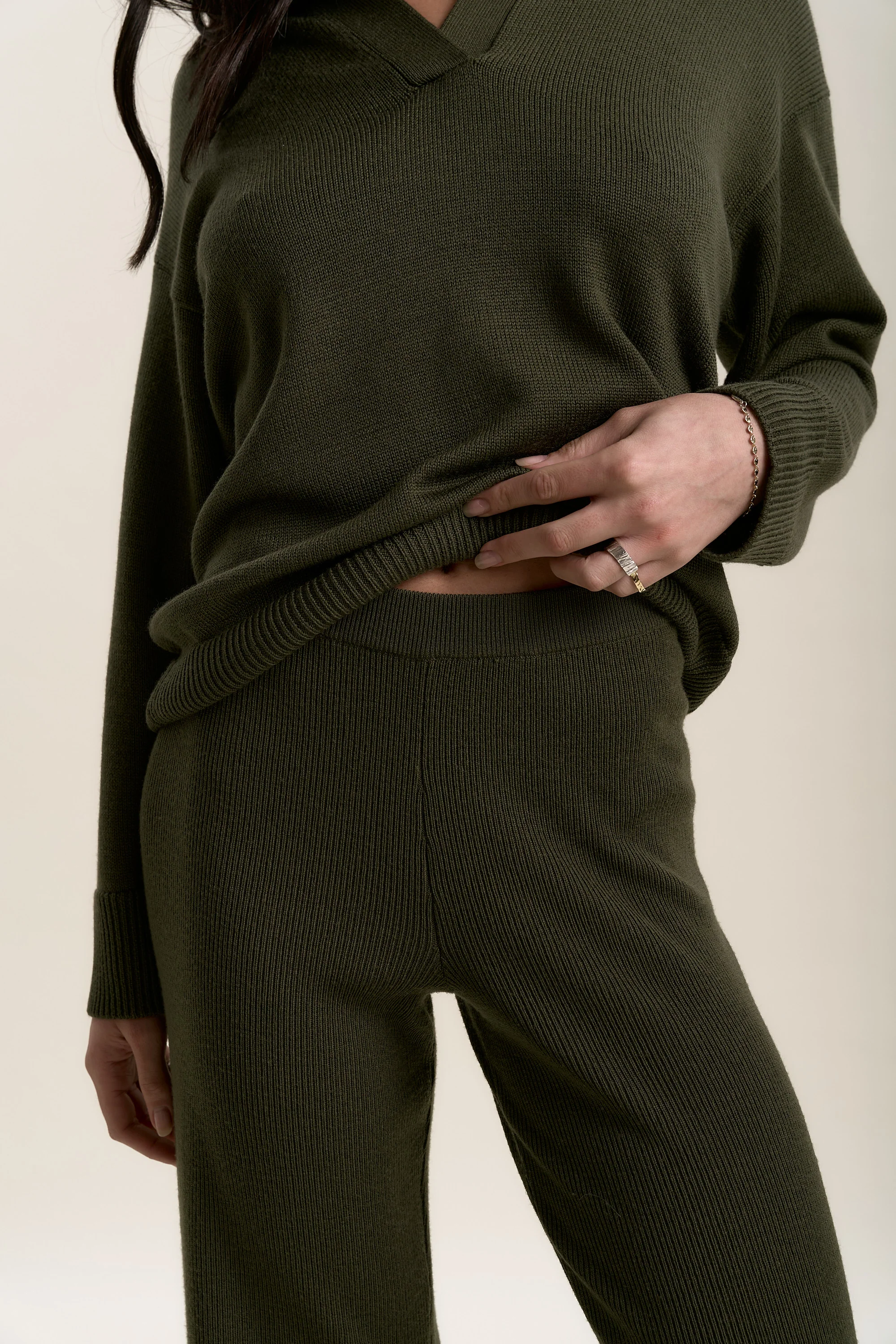 Elementary Merino Blend Wide Leg Jogger - Image 3