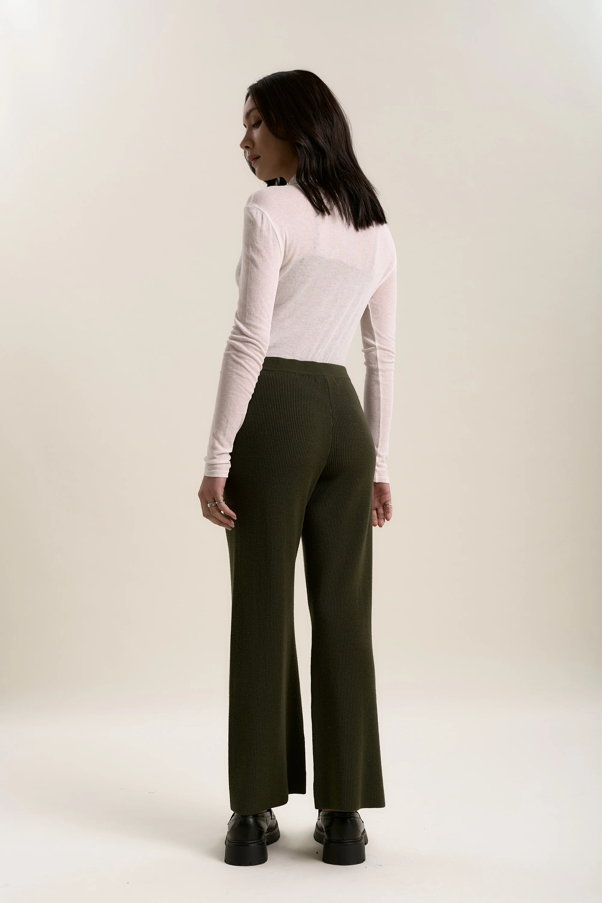 Elementary Merino Blend Wide Leg Jogger - Image 4