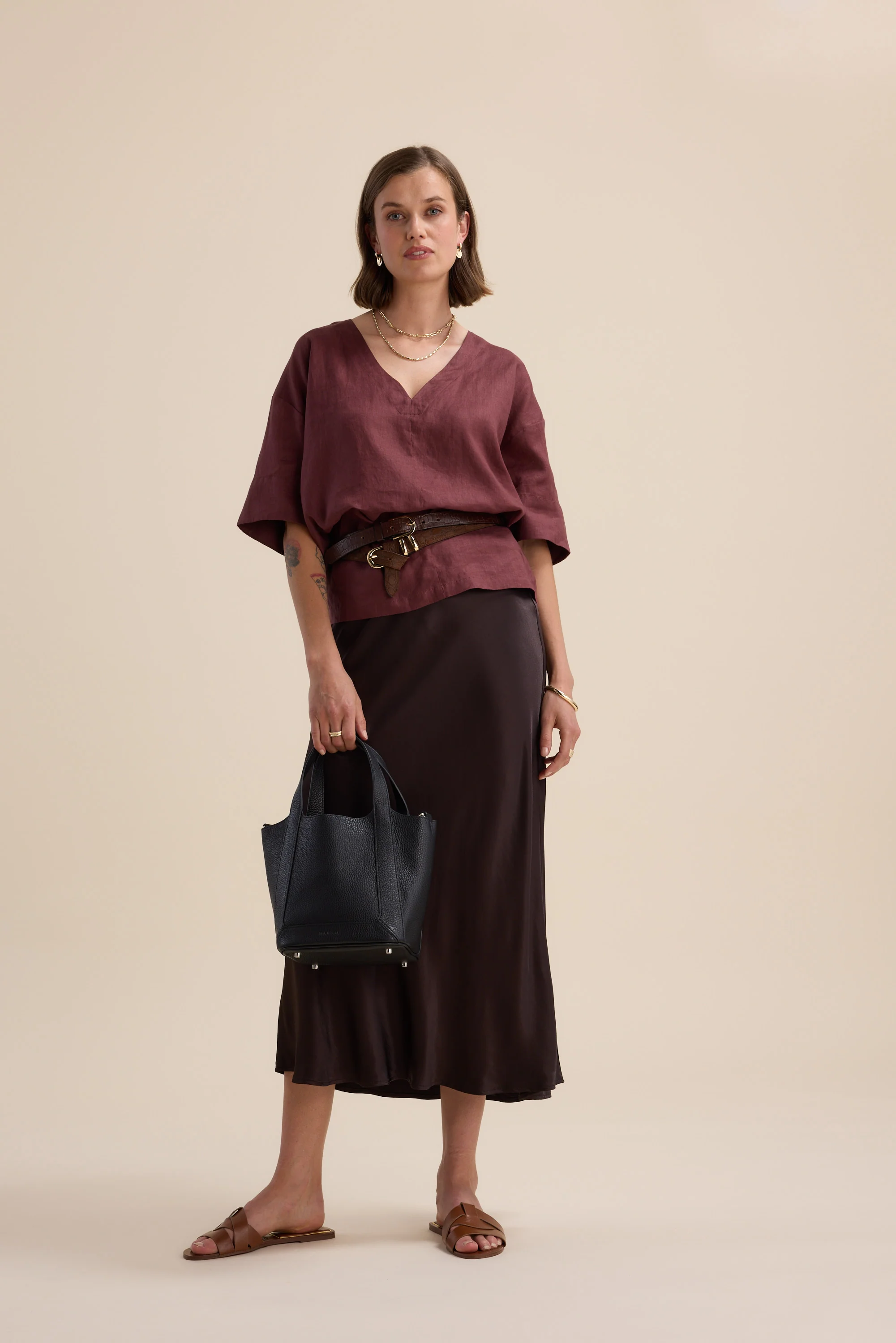 Elementary Oversized V Neck Top - Image 3