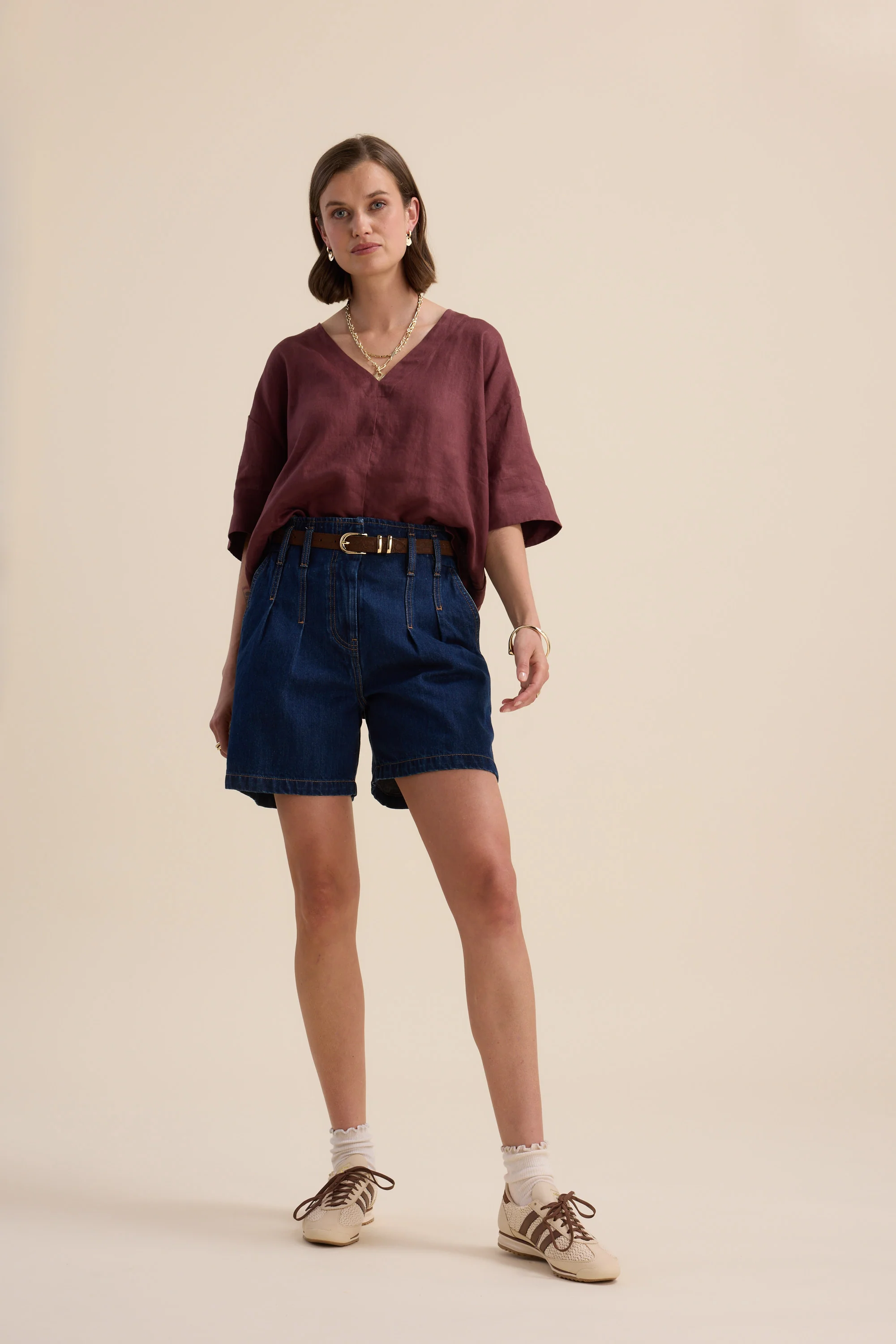 Elementary Oversized V Neck Top - Image 4