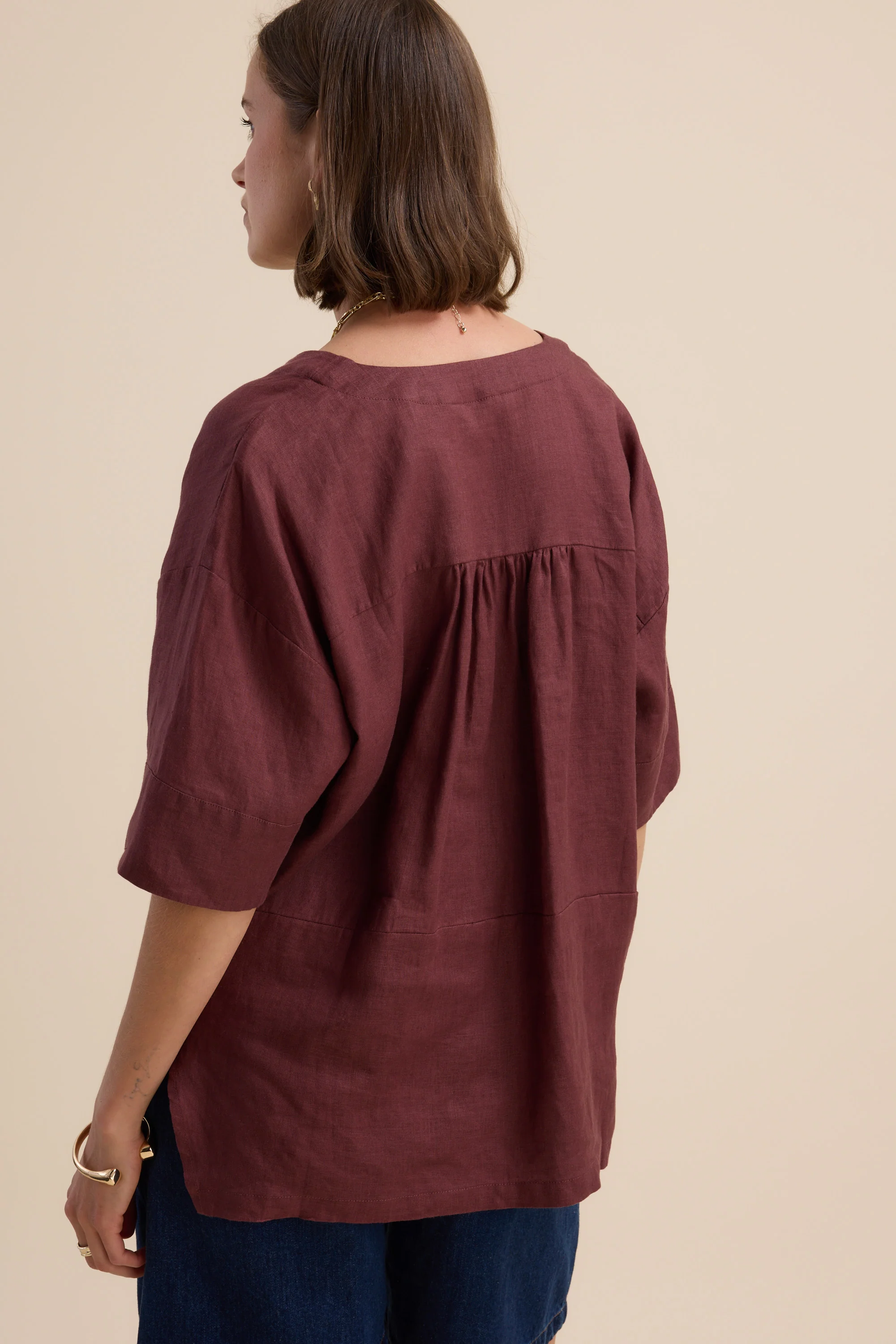 Elementary Oversized V Neck Top - Image 6