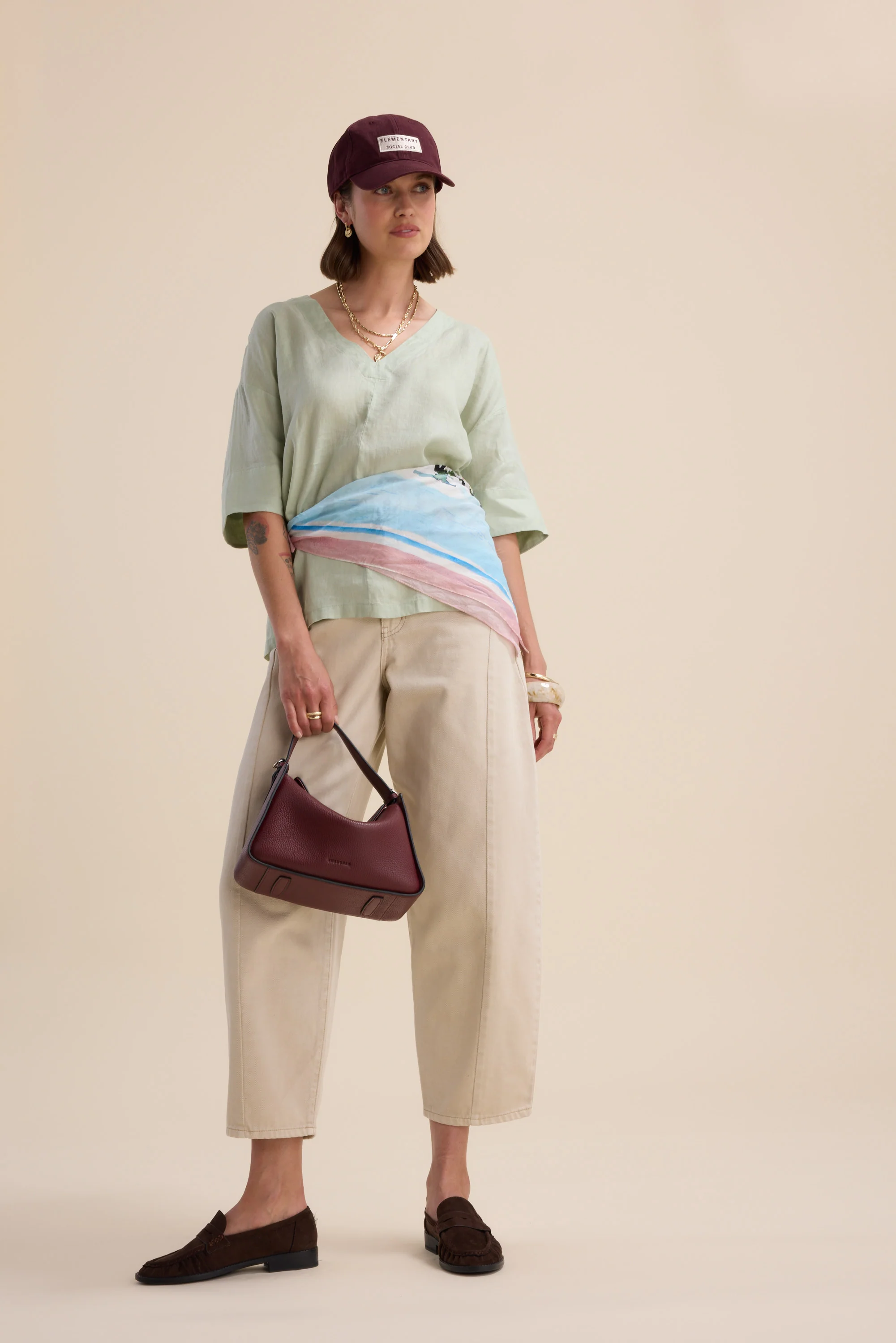 Elementary Oversized V Neck Top - Image 2
