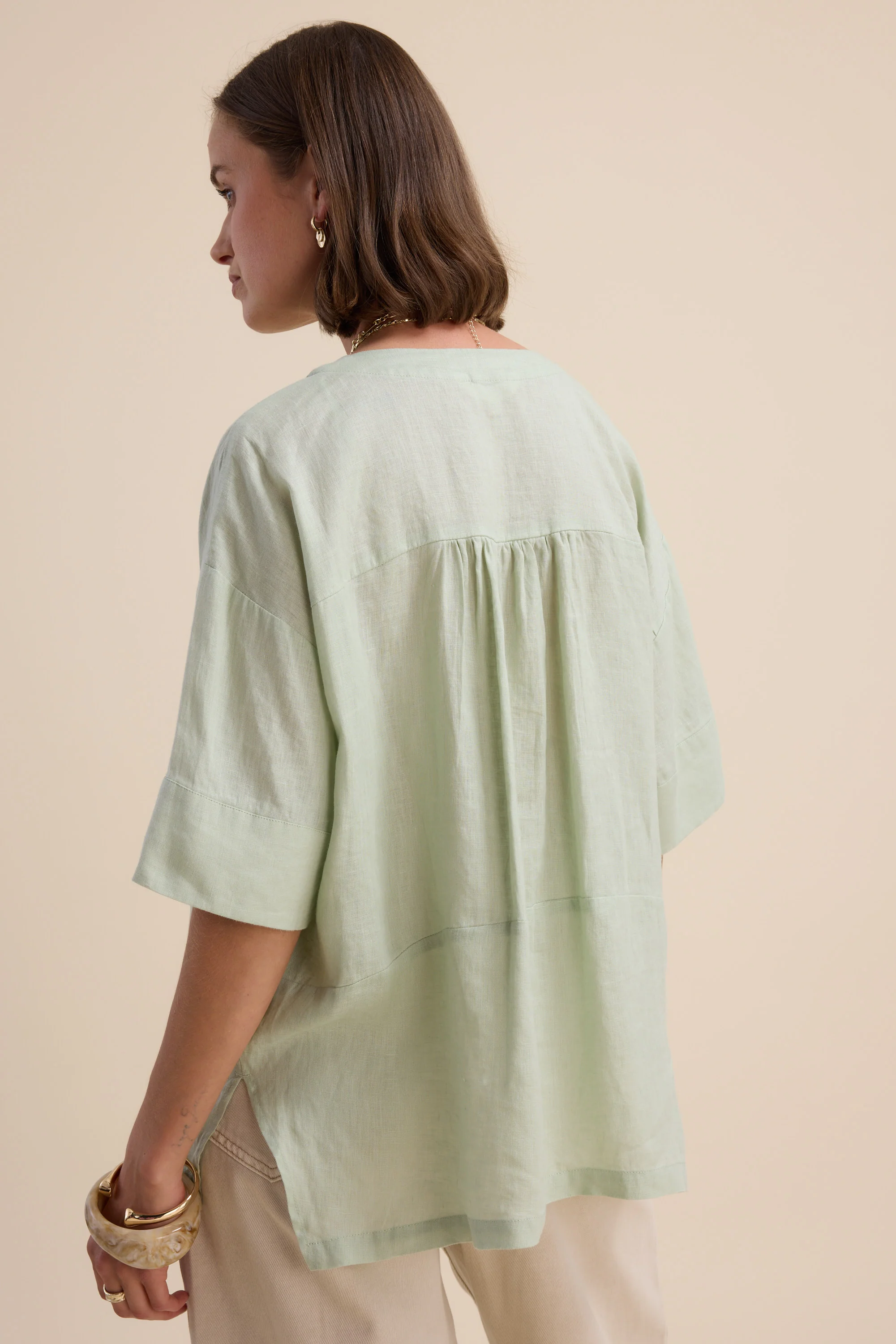 Elementary Oversized V Neck Top - Image 4
