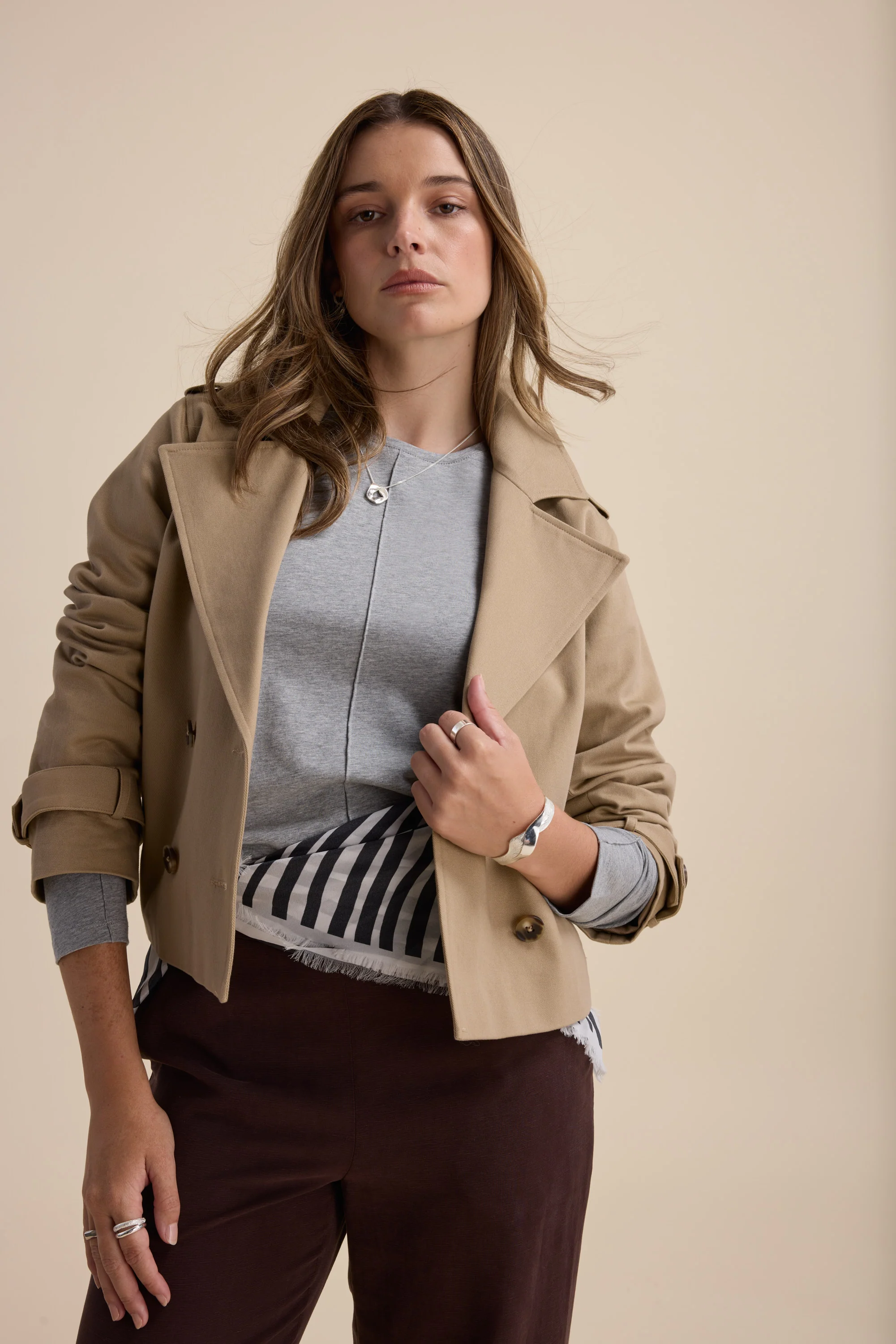 Elementary Pintuck Long Sleeve Tee