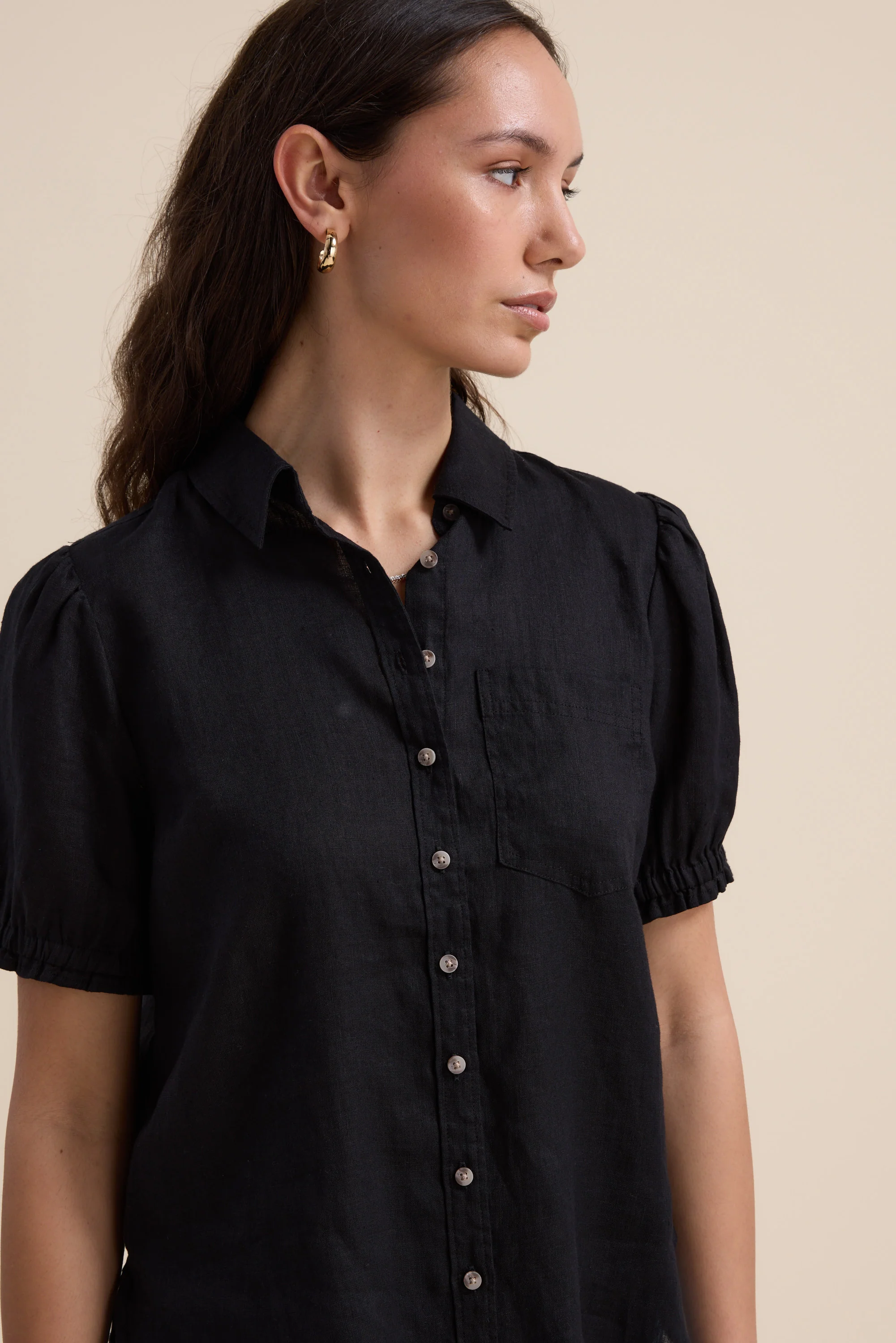 Elementary Short Sleeve Linen Shirt - Image 5
