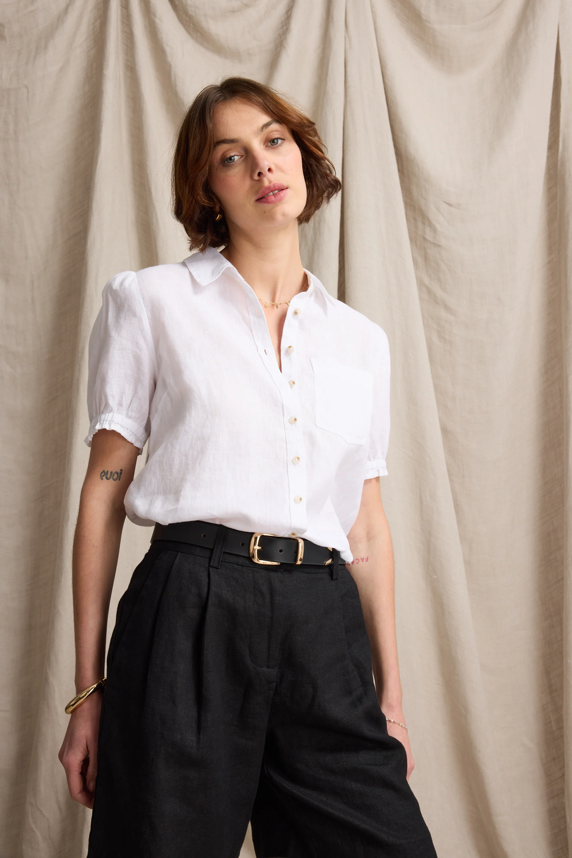 Elementary Short Sleeve Linen Shirt - Image 5