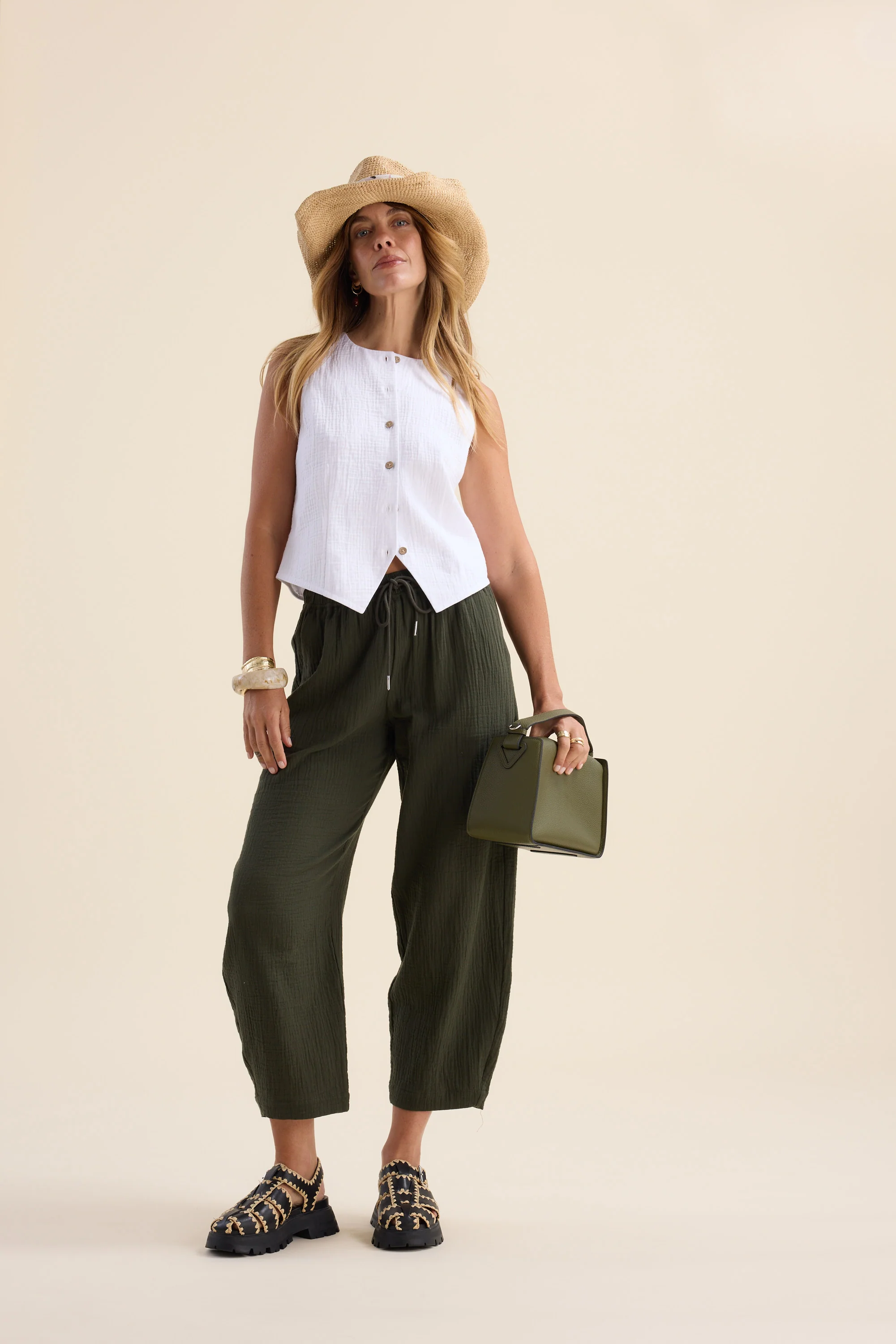 Elementary Textured Balloon Pant - Image 2
