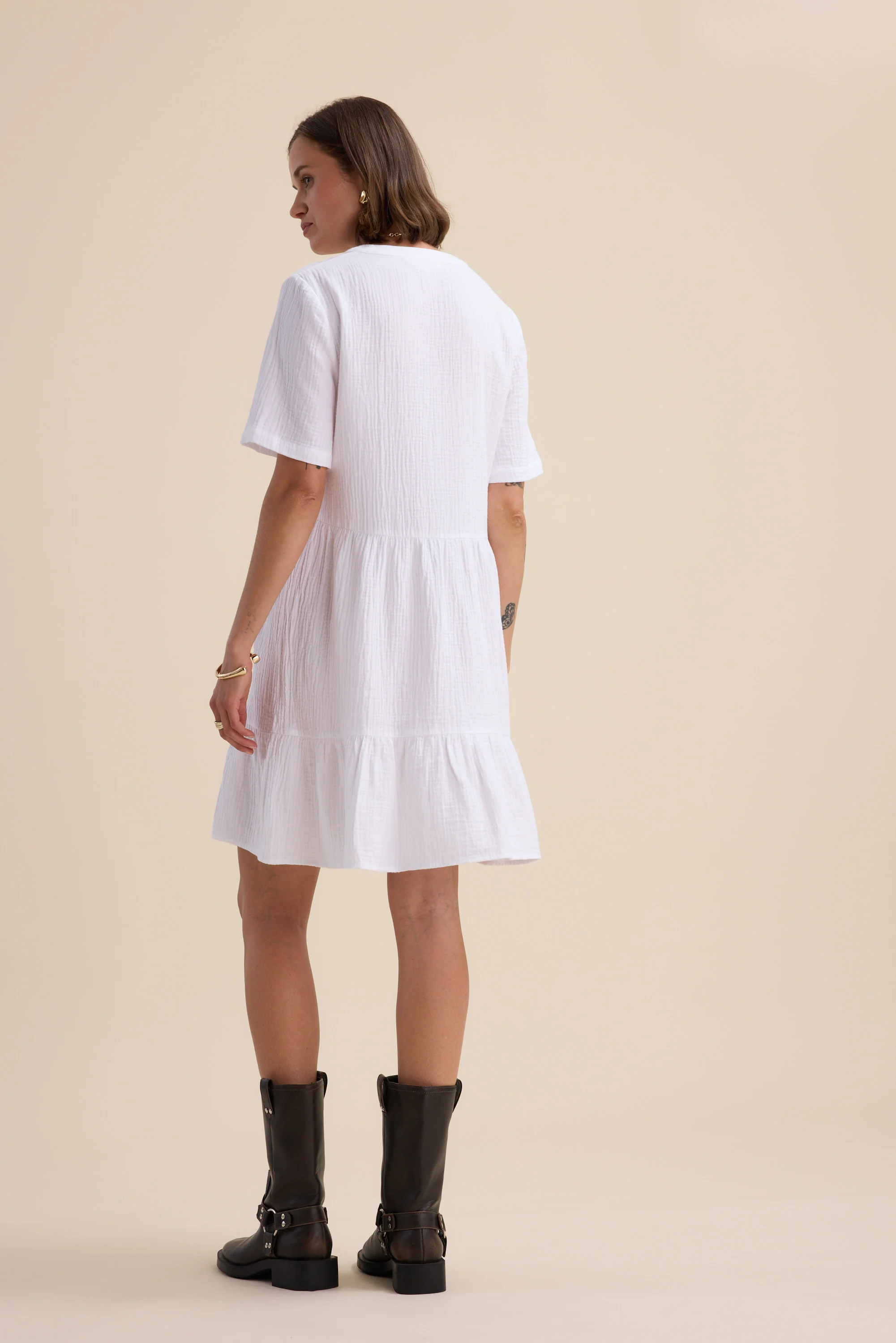 Elementary Textured Mini Dress - Image 6