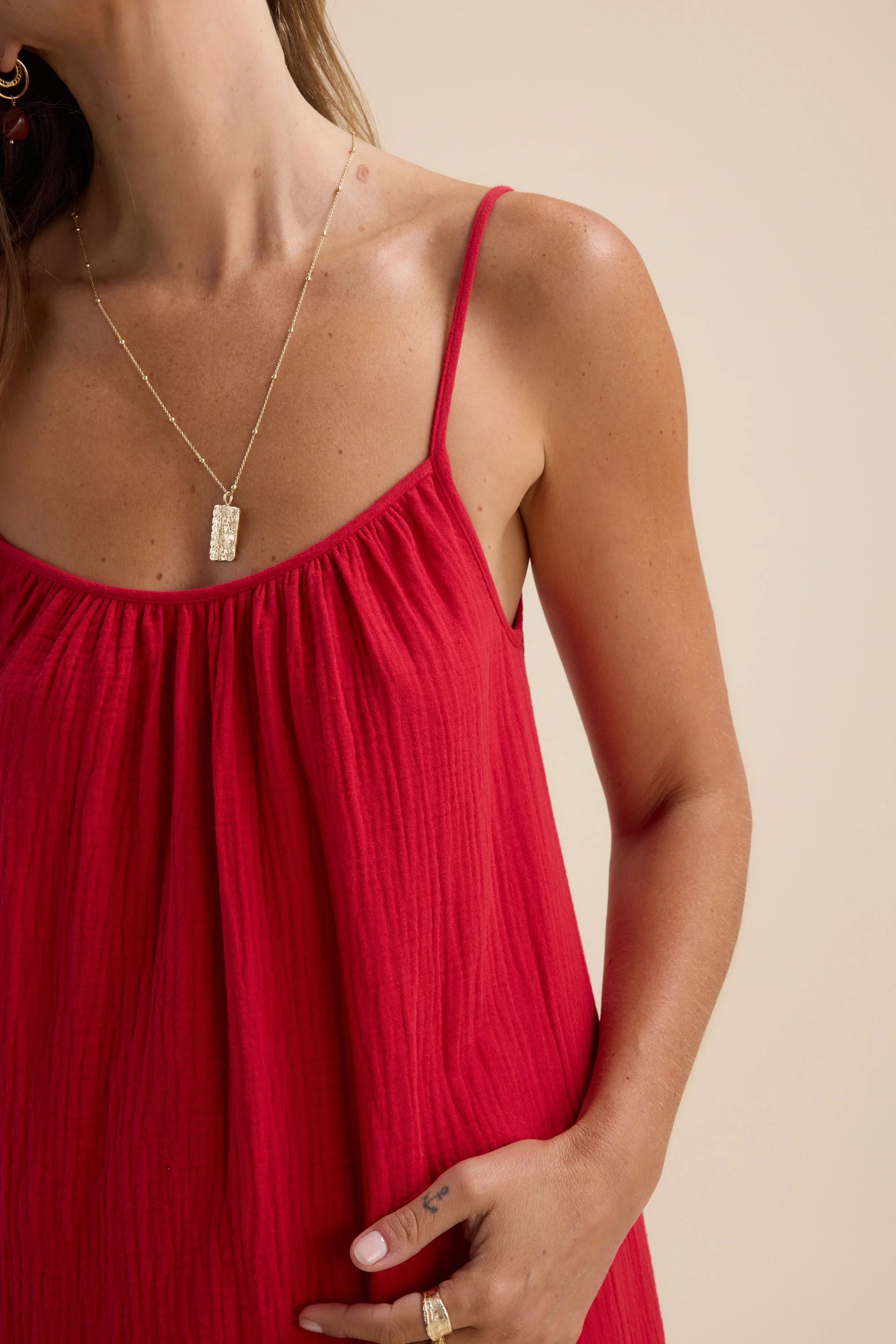 Elementary Textured Strappy Maxi Dress - Image 5