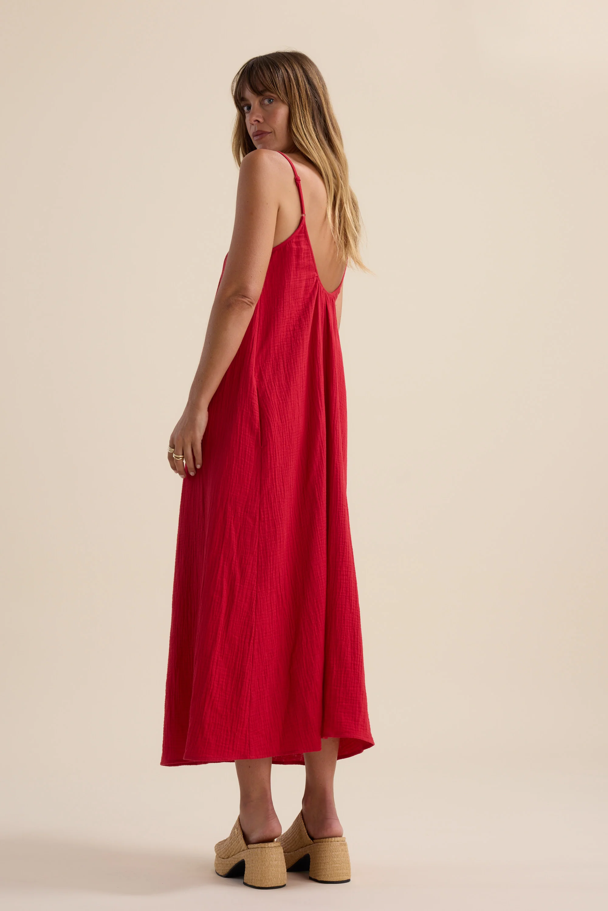 Elementary Textured Strappy Maxi Dress - Image 8