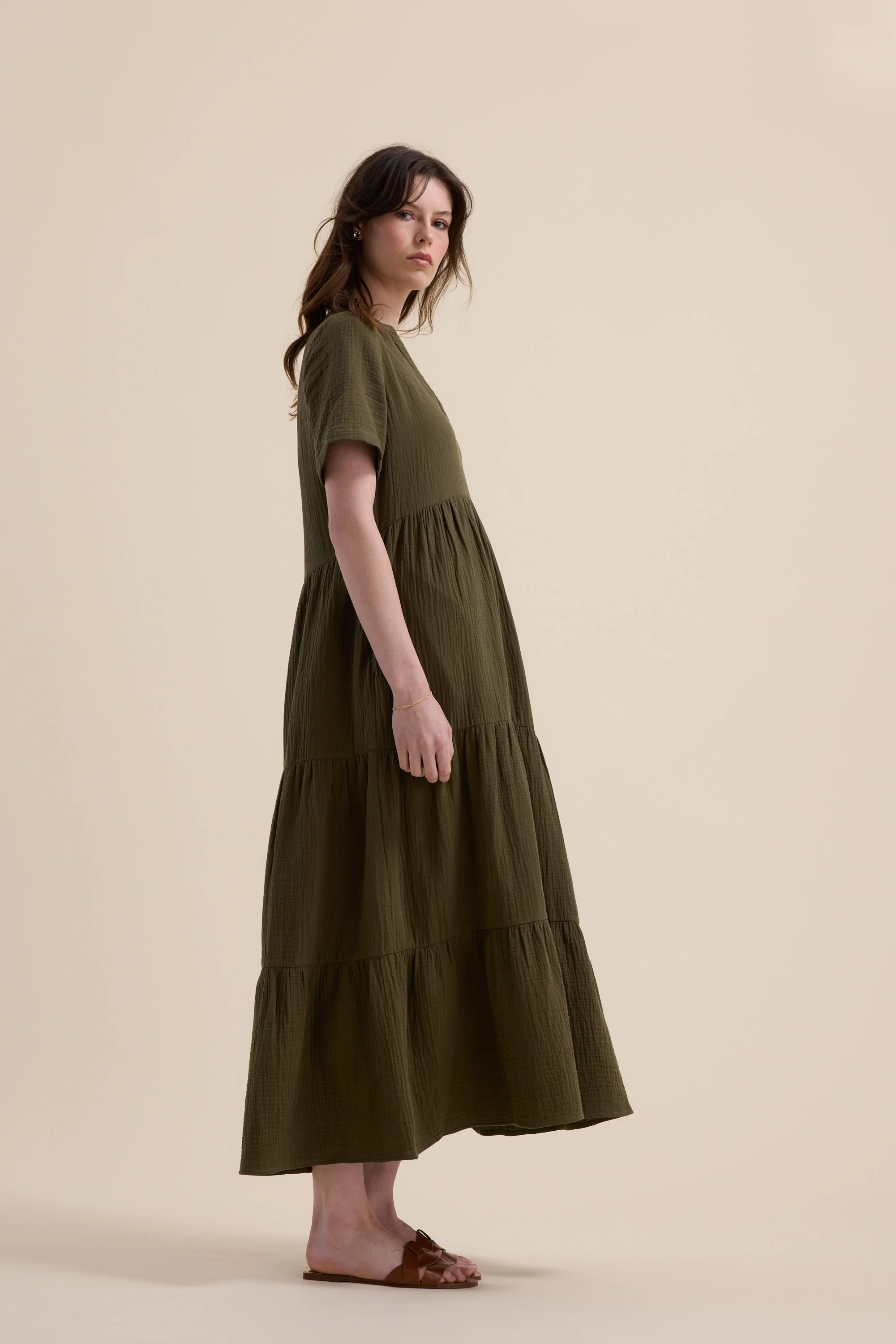 Elementary Textured Tiered Dress - Image 3