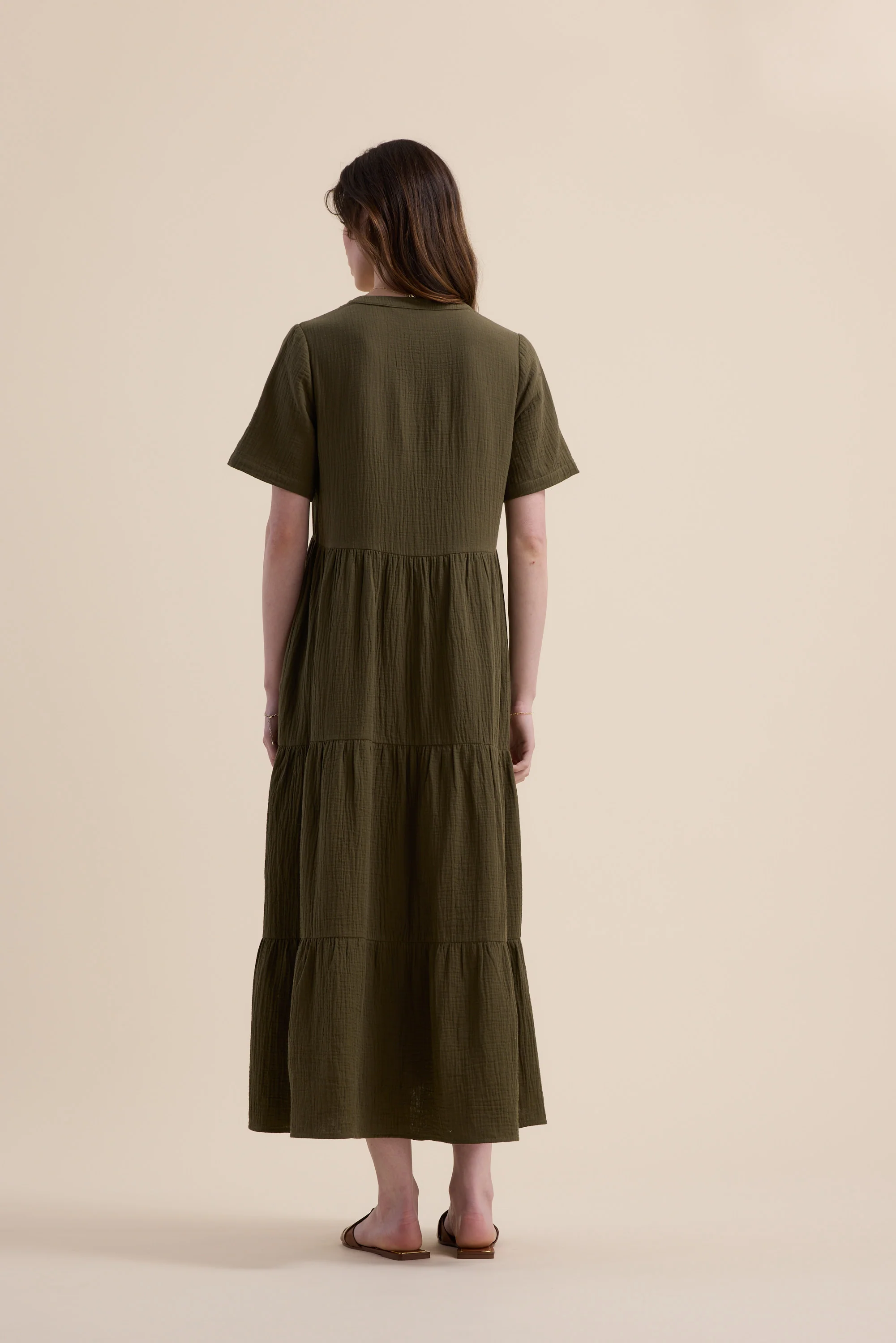 Elementary Textured Tiered Dress - Image 6