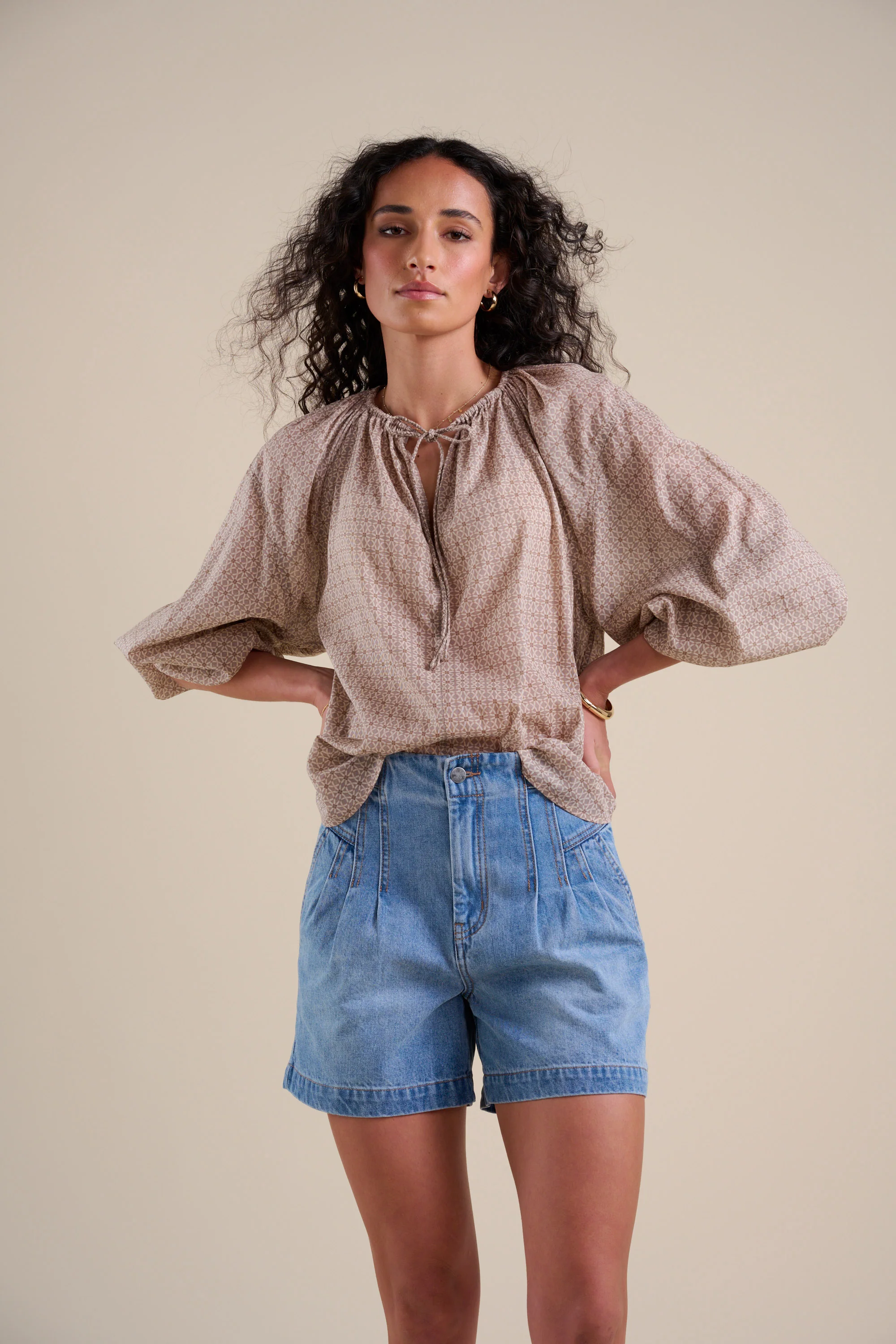 Elementary Tie Neck Blouse - Image 4