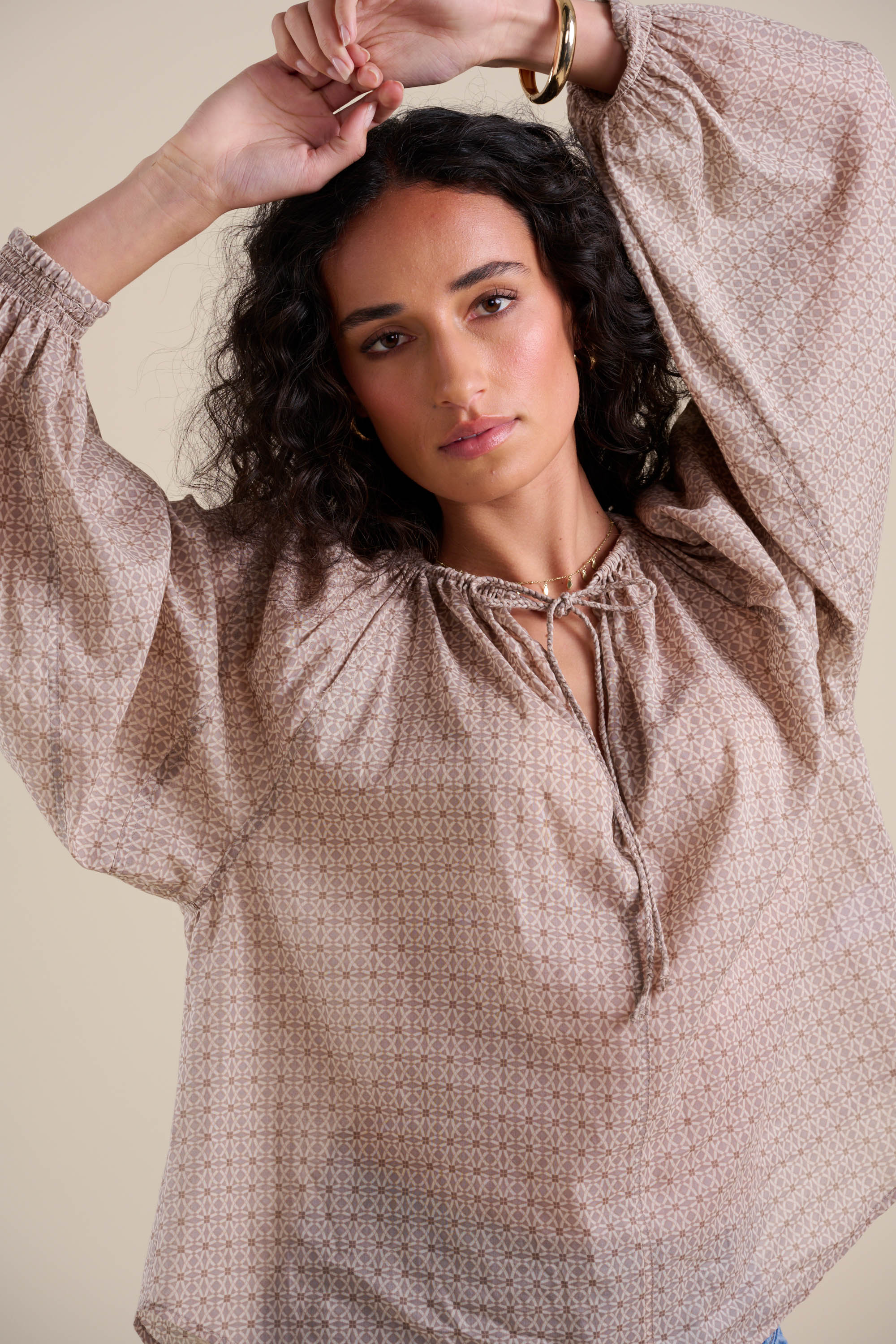 Elementary Tie Neck Blouse - Image 6
