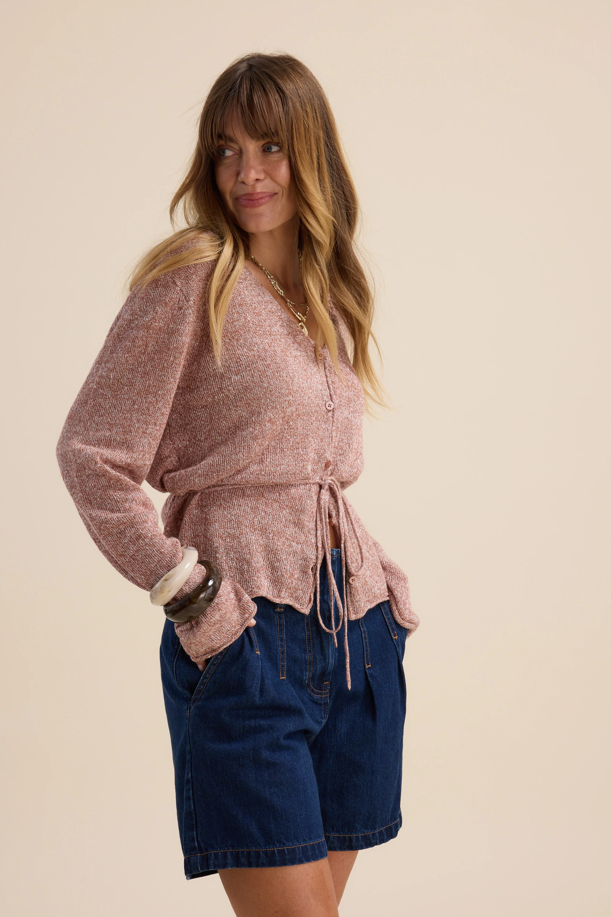 Elementary Tie Waist Cardigan - Image 5