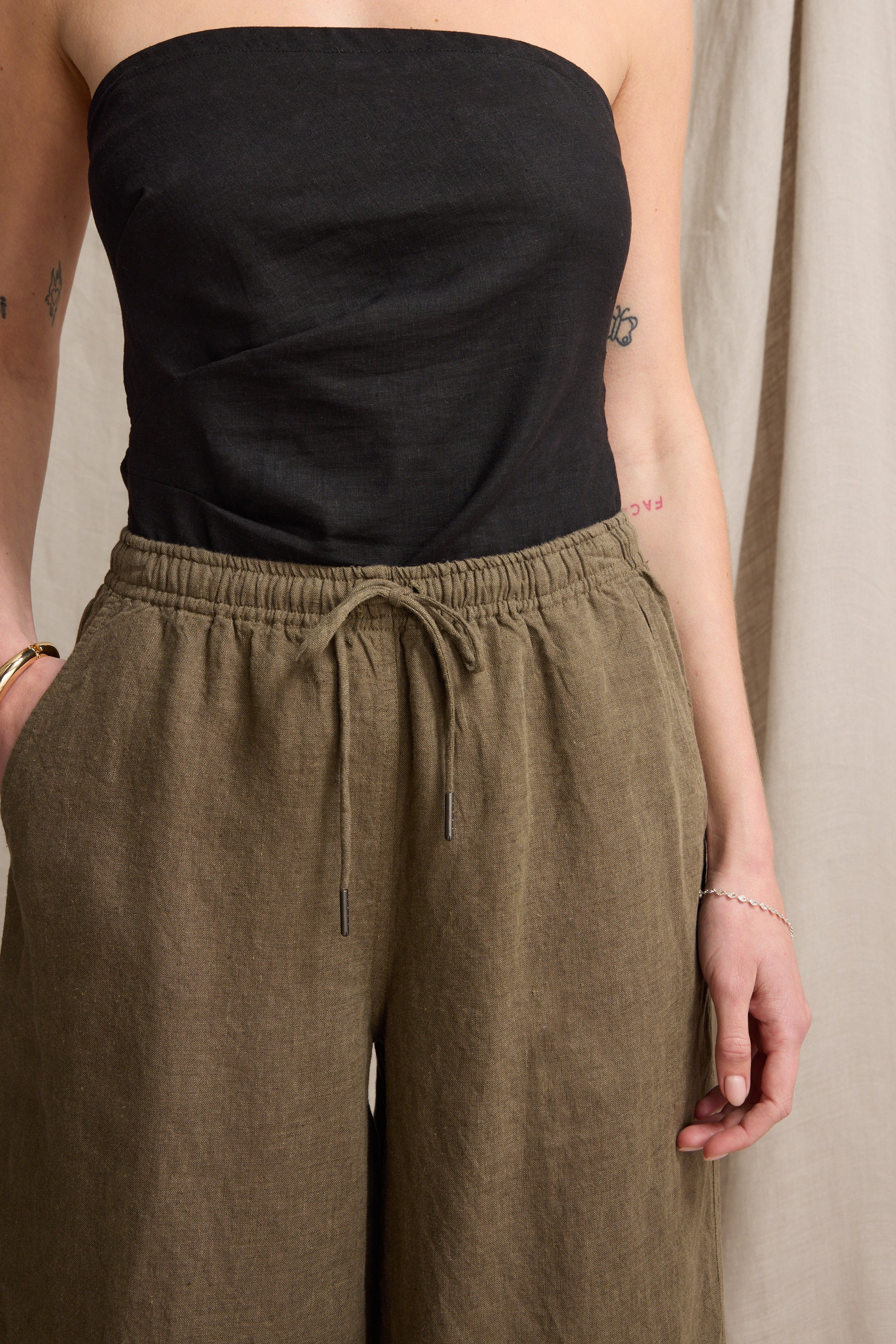 Elementary Wide Leg Linen Pant - Image 3