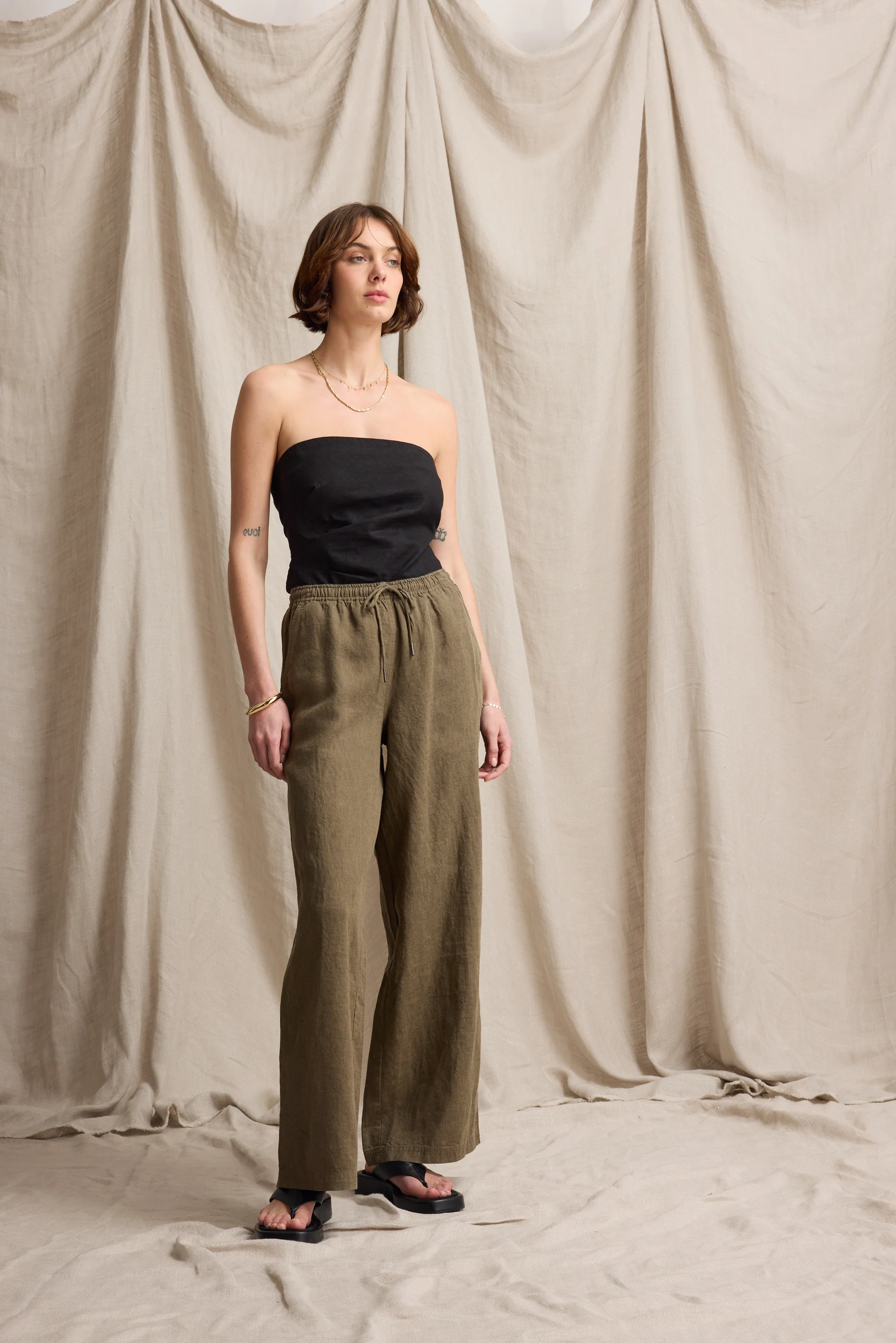 Elementary Wide Leg Linen Pant - Image 4