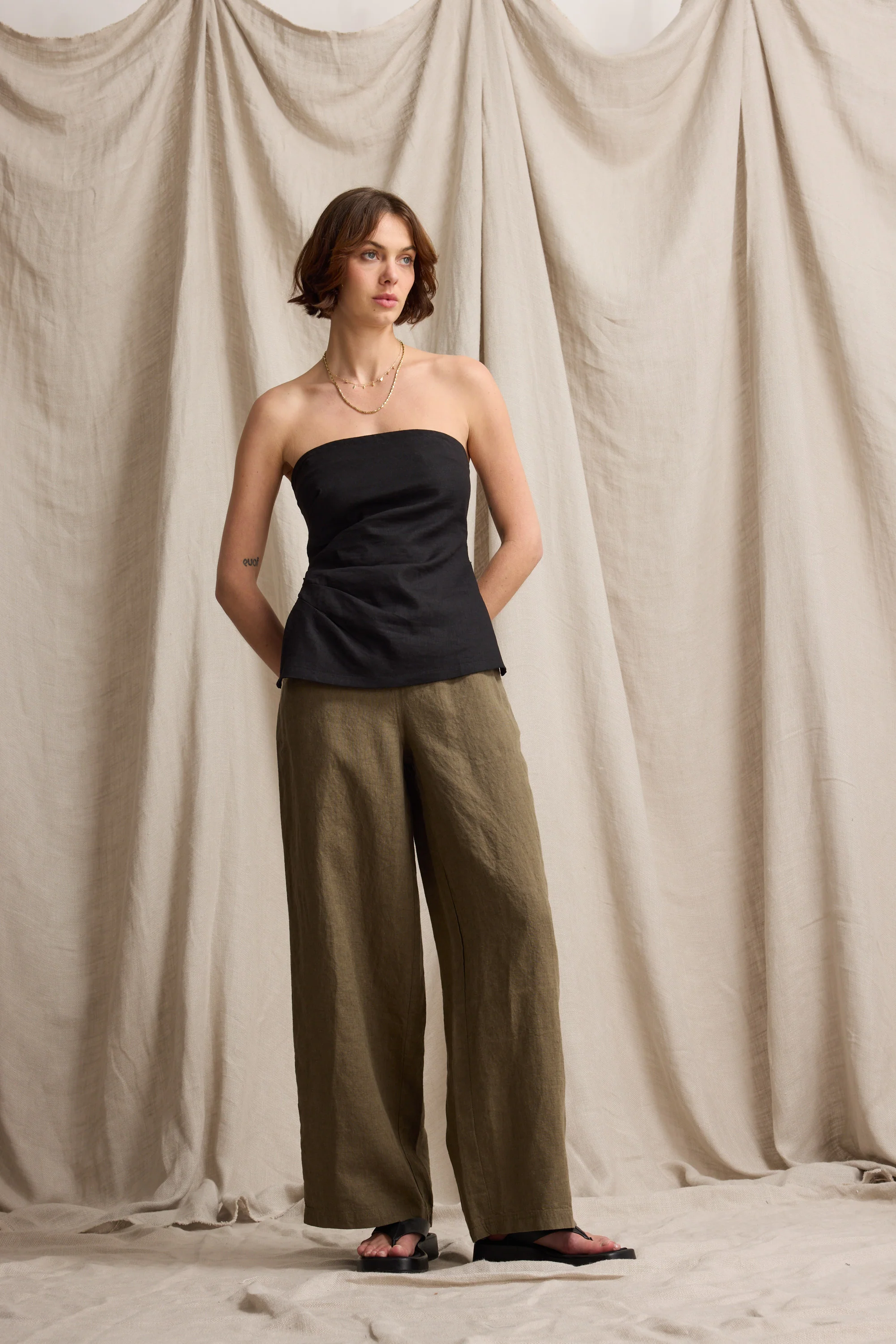 Elementary Wide Leg Linen Pant - Image 5