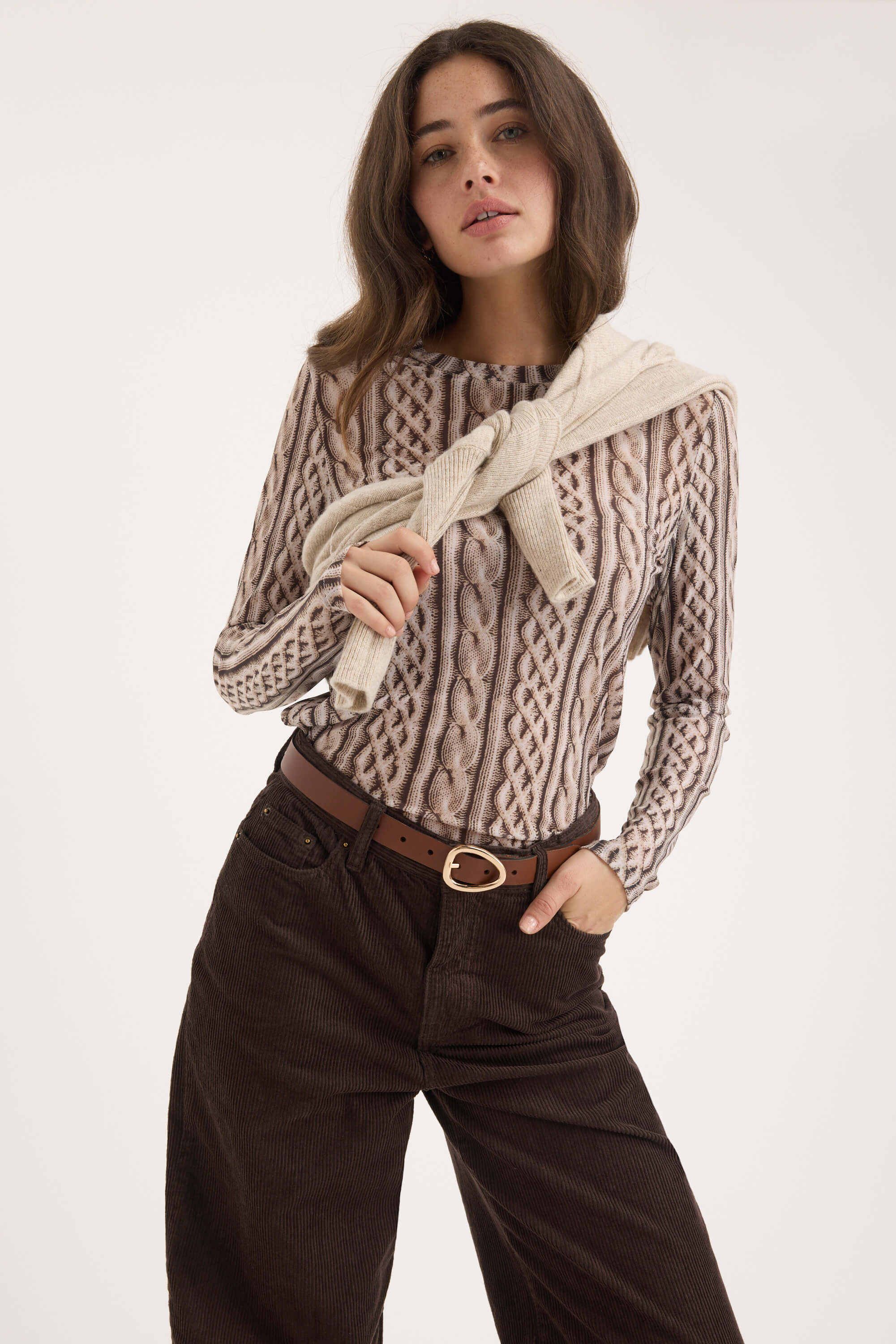 Elise Long Sleeve Mesh Top - Image 4