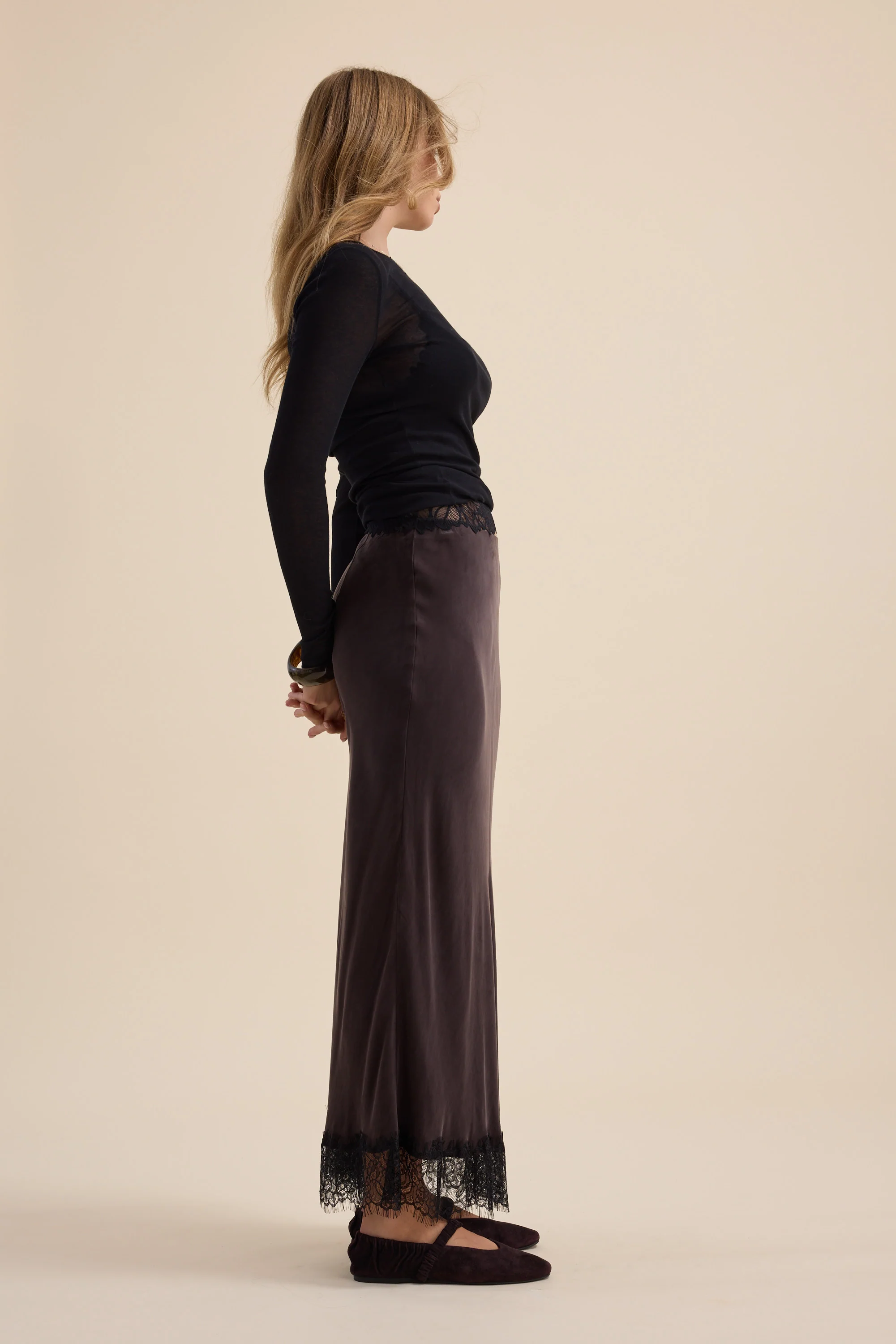 Eloise Lace Detail Slip Skirt - Image 4