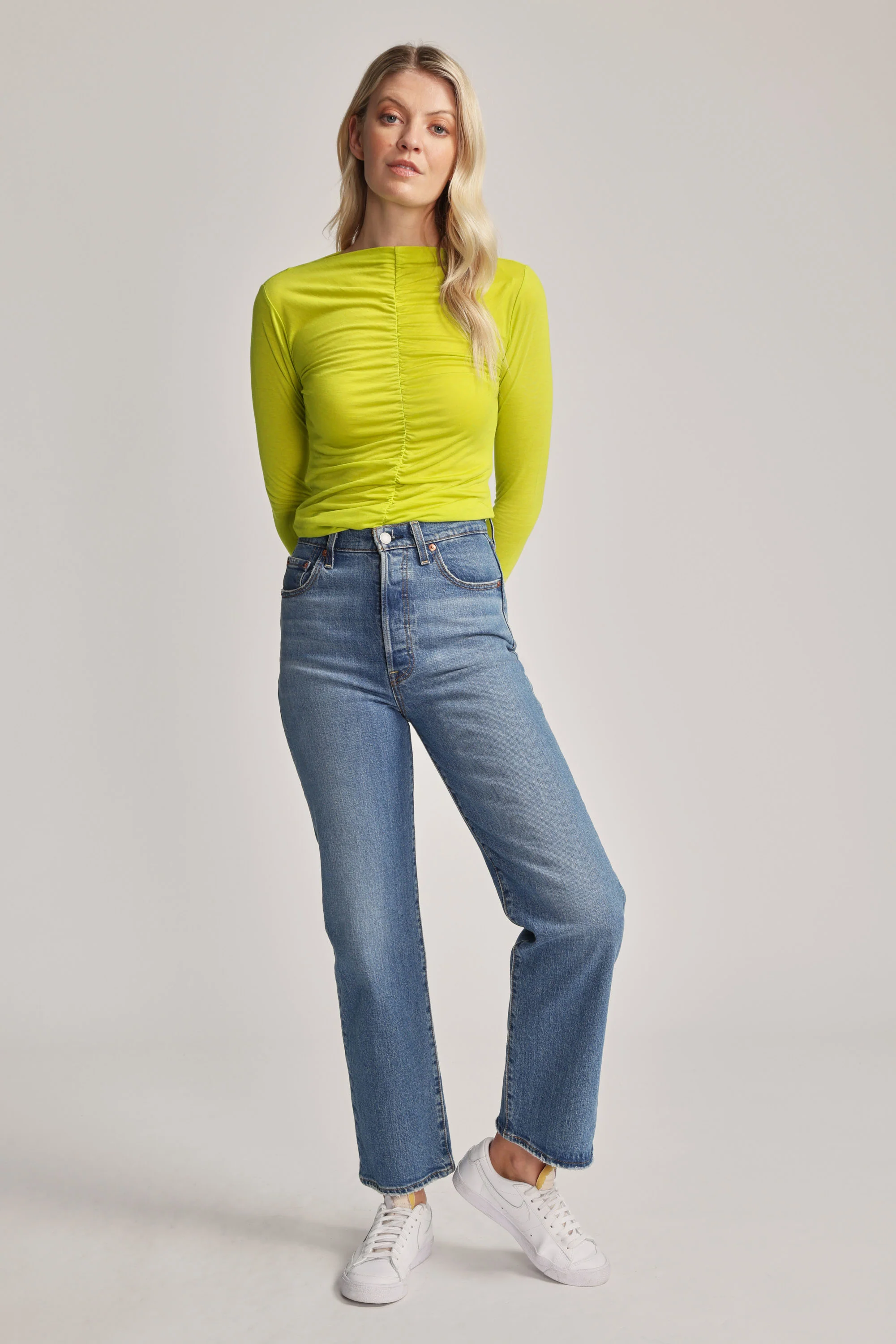 Emma Ruched Long Sleeve Tee - Image 4