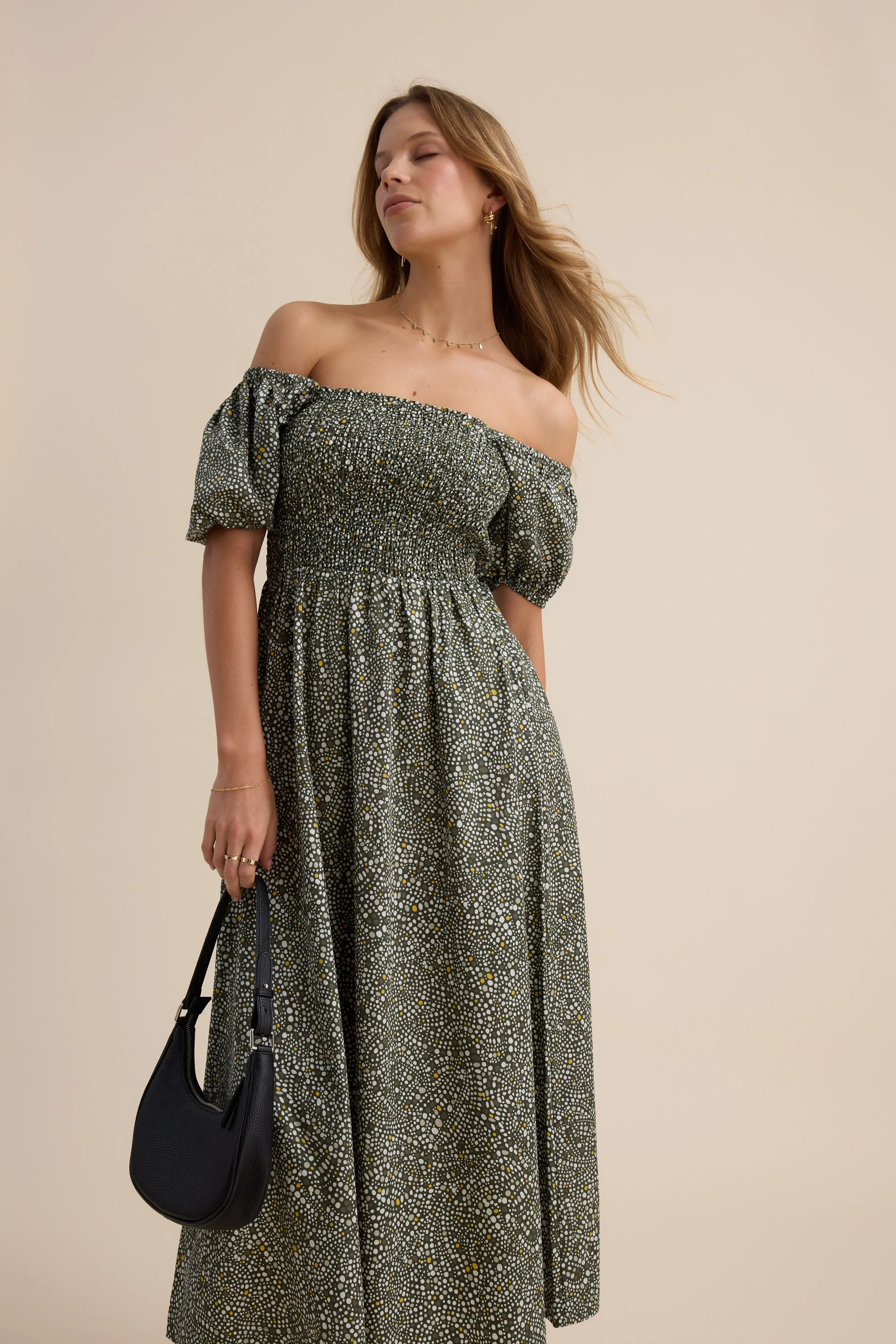 Gabrielle Shirred Bodice Dress - Image 4