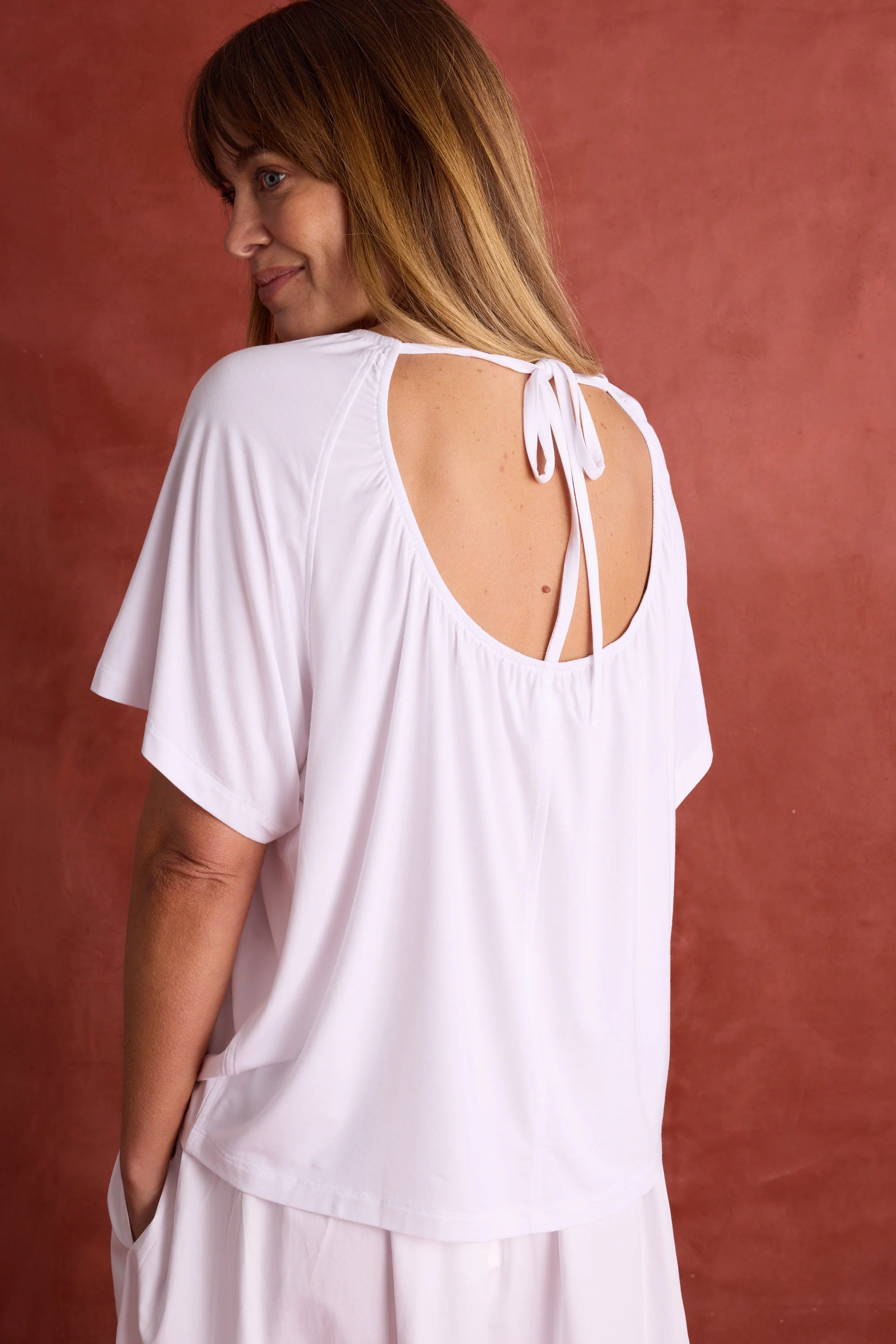 Georgie Scoop Back Tee - Image 6