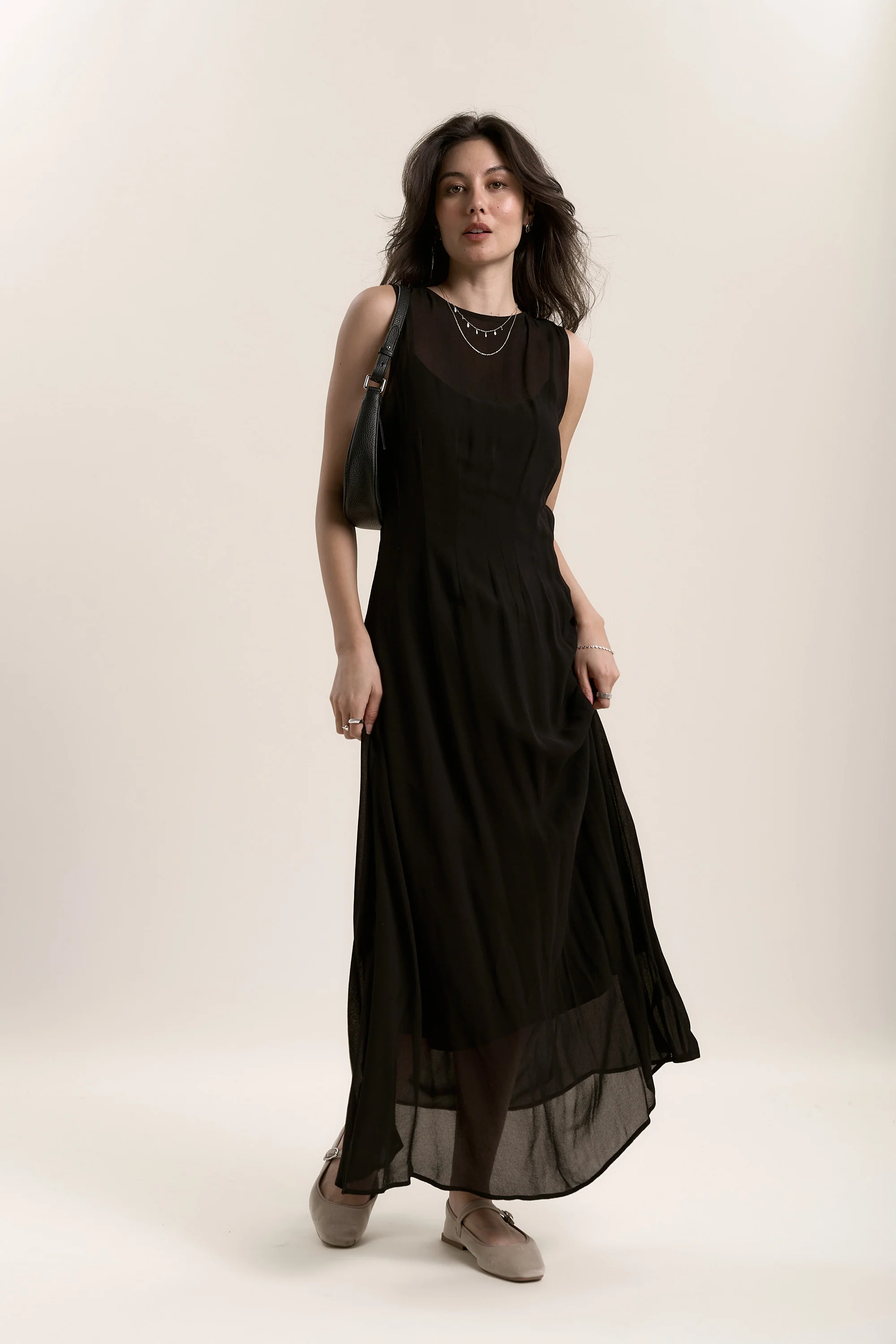 Gina Pleat Detail Dress