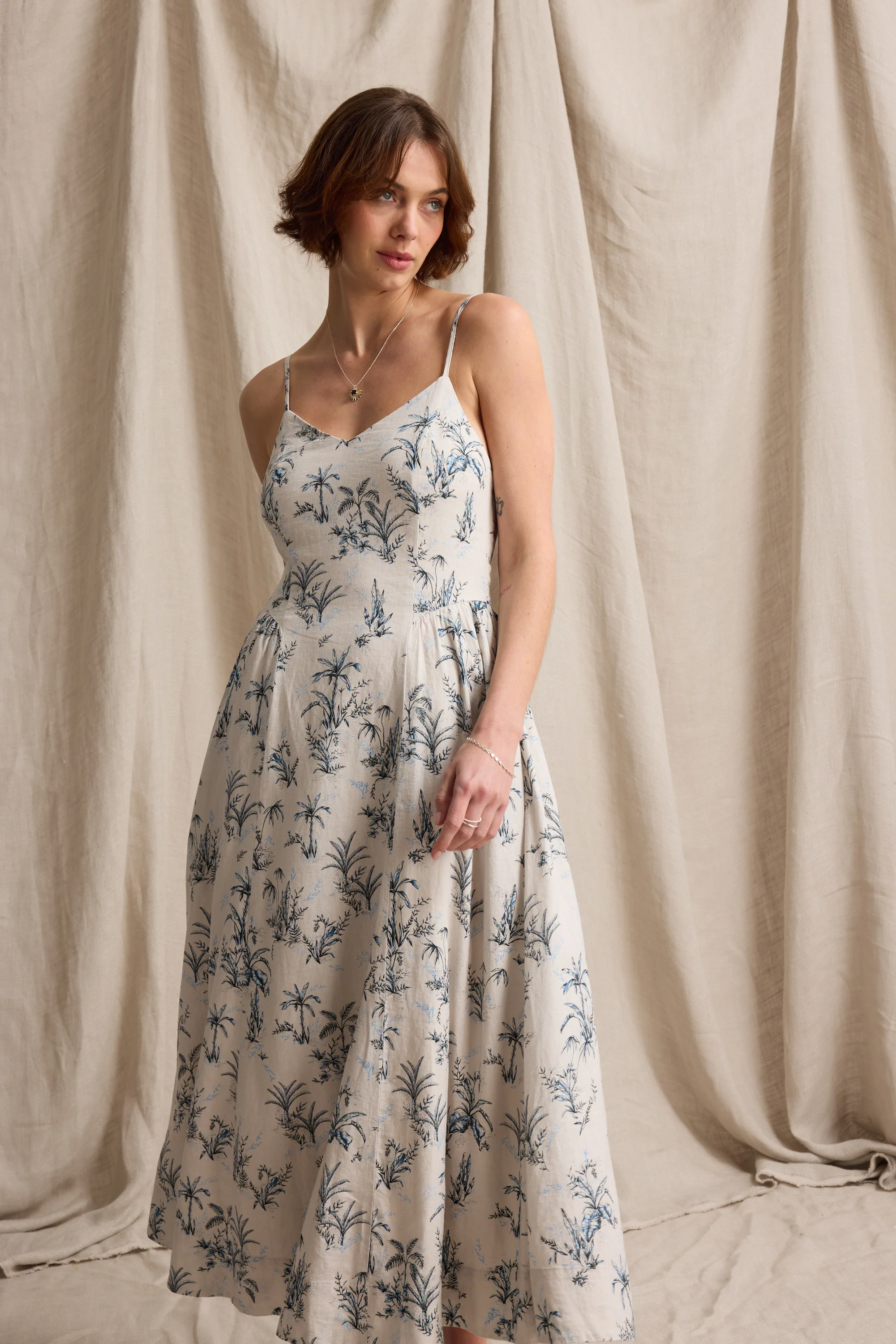 Hannah Linen Blend Dress - Image 4