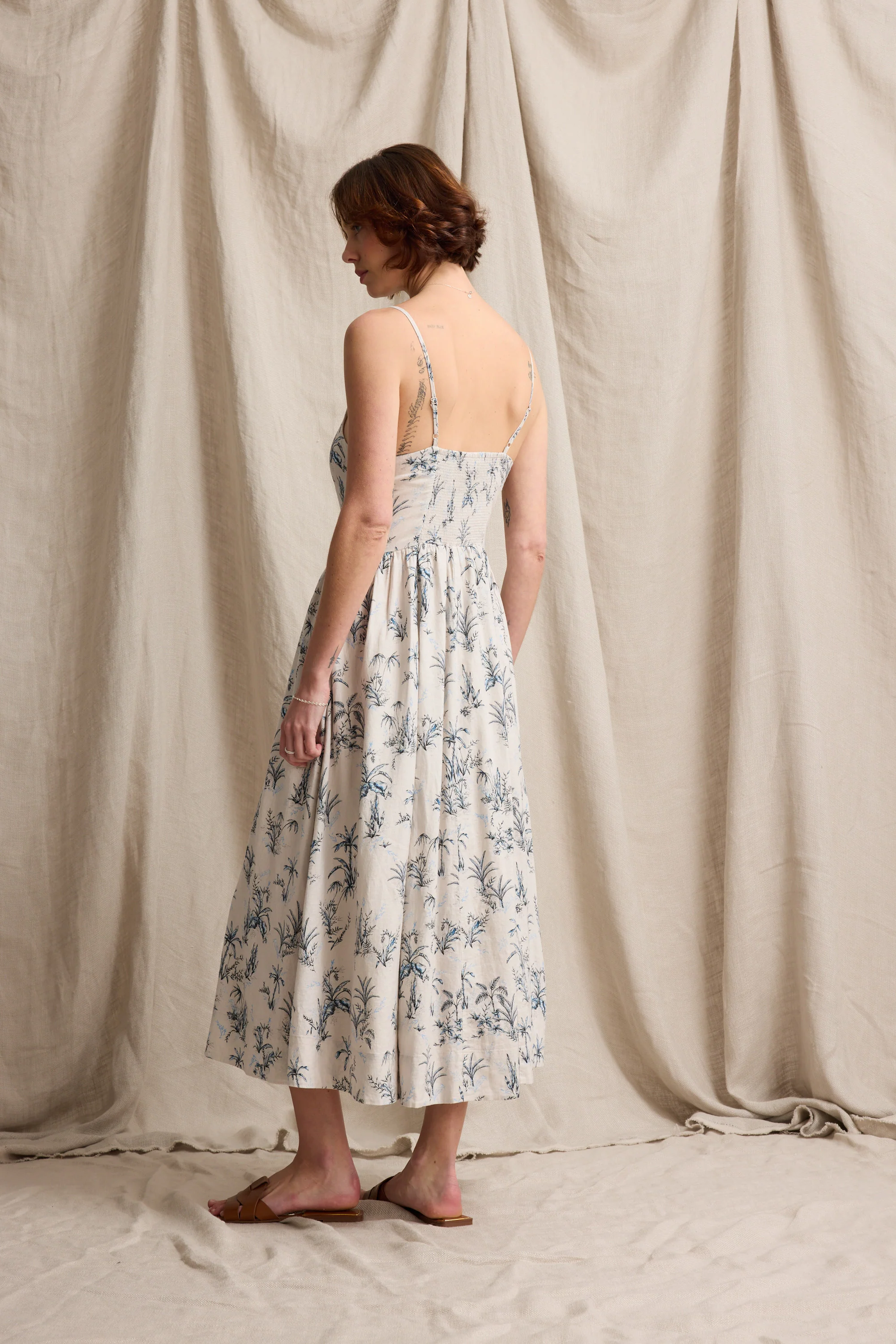 Hannah Linen Blend Dress - Image 8