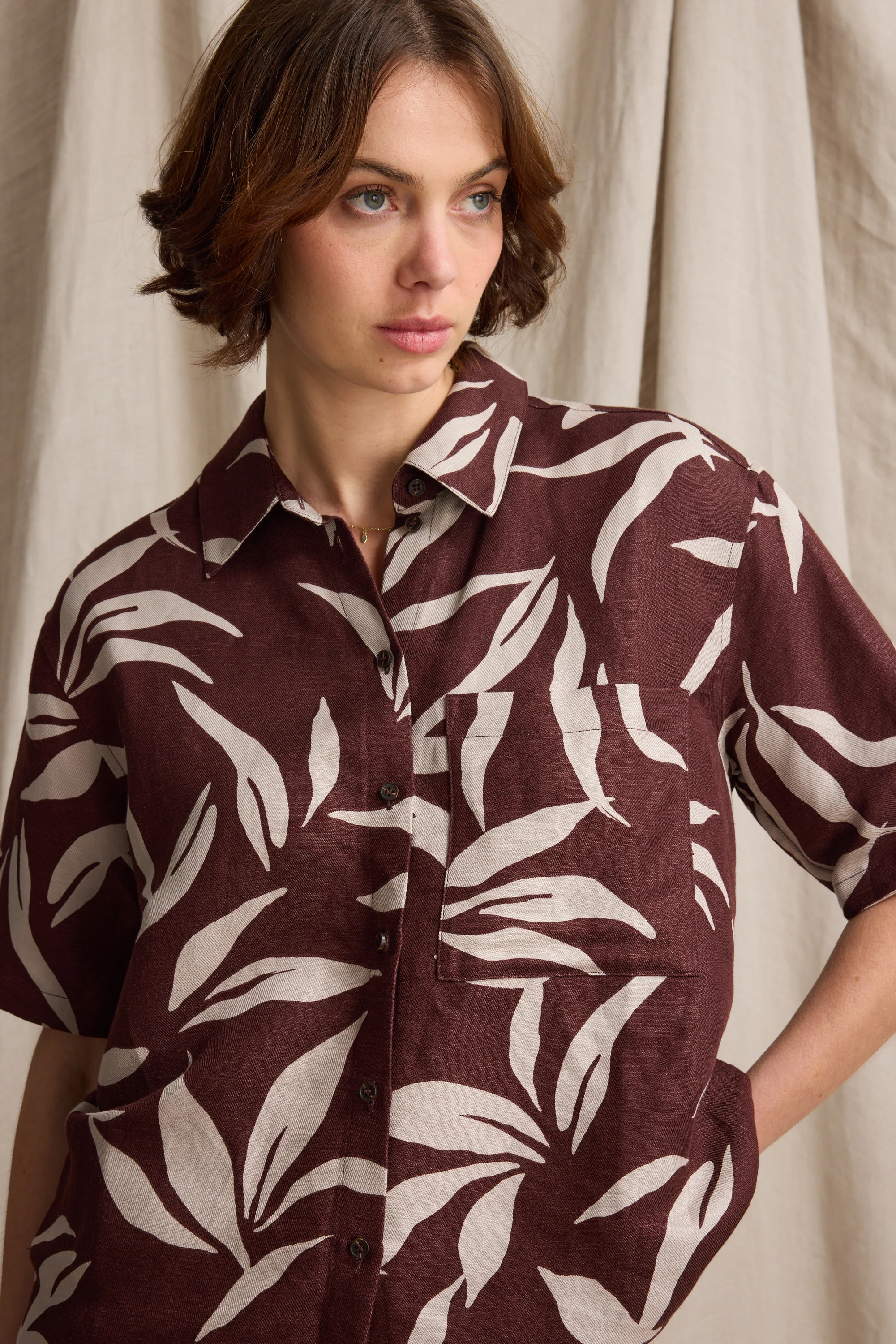 Harper Linen Blend Short Sleeve Shirt - Image 4