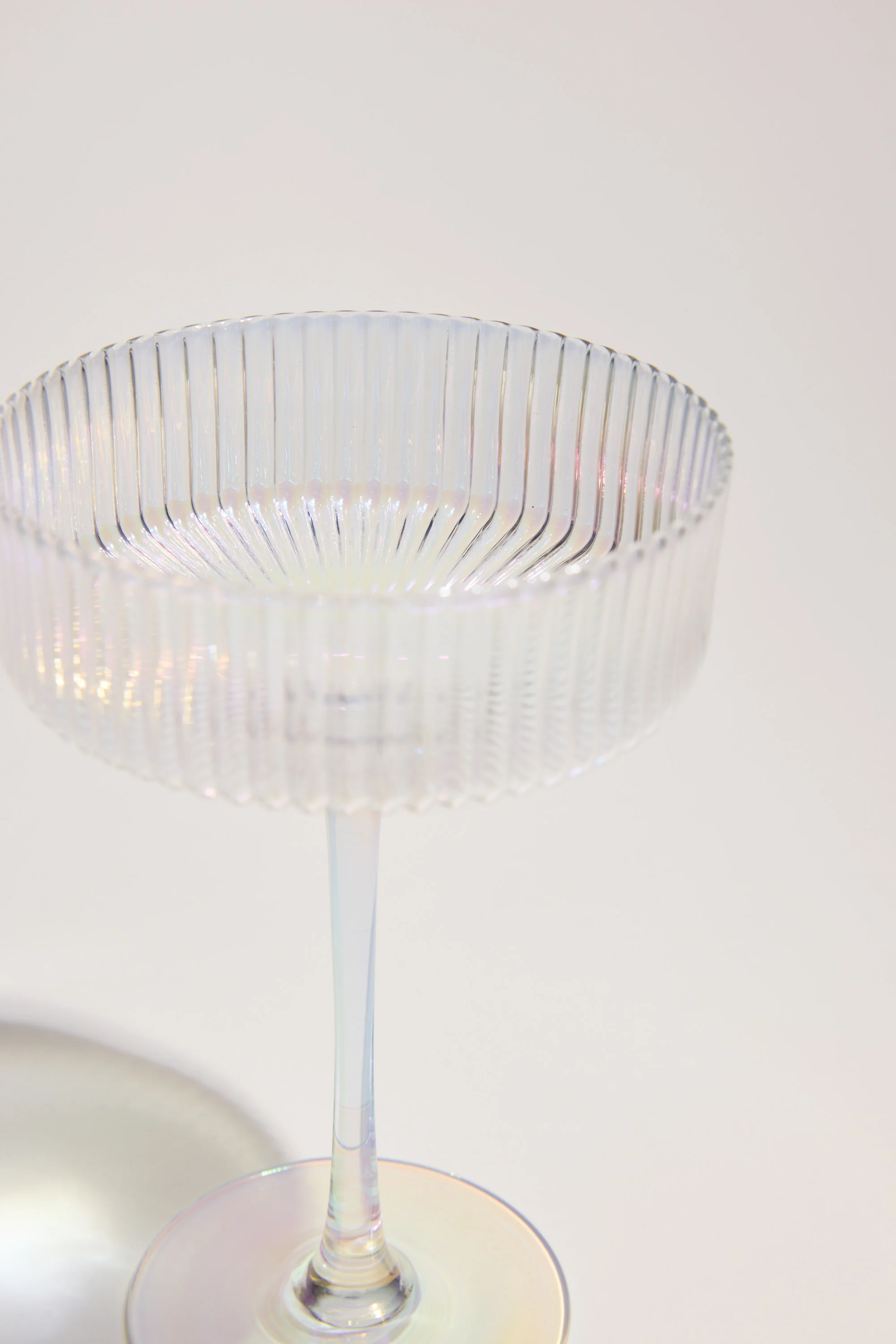 Homelab Iridescent Ribbed Cocktail Glass Set - Image 3