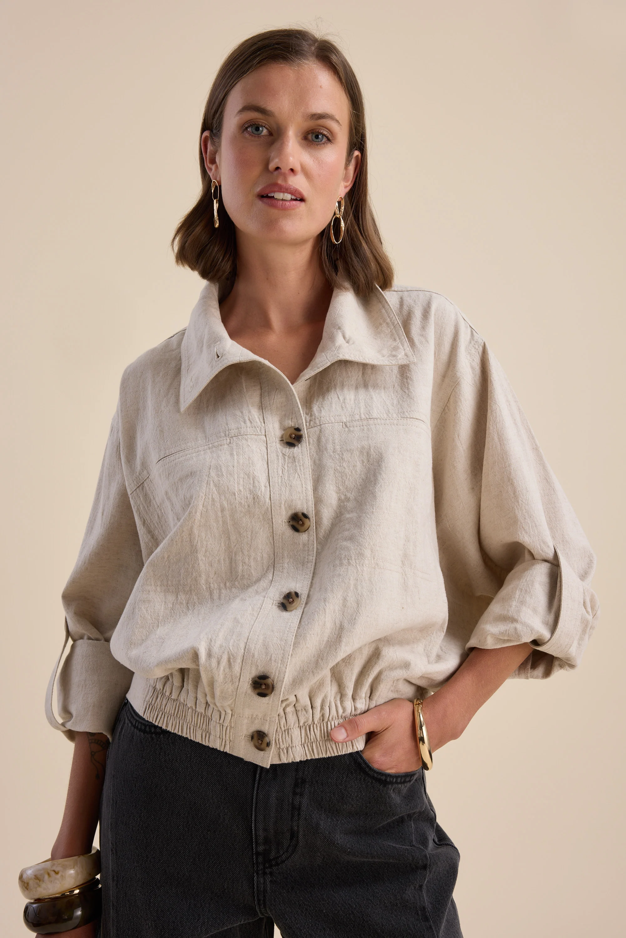 Hudson Gathered Hem Jacket - Image 3
