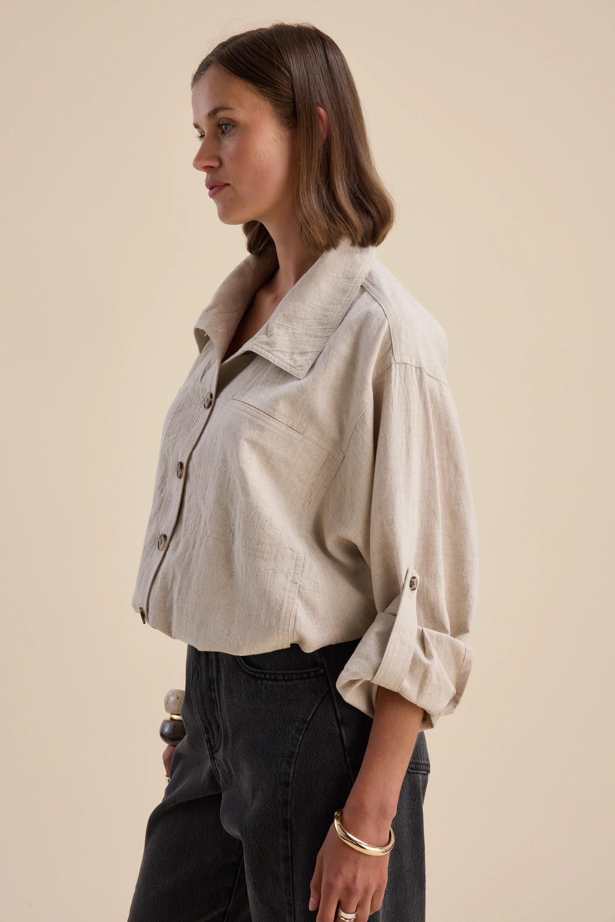 Hudson Gathered Hem Jacket - Image 4