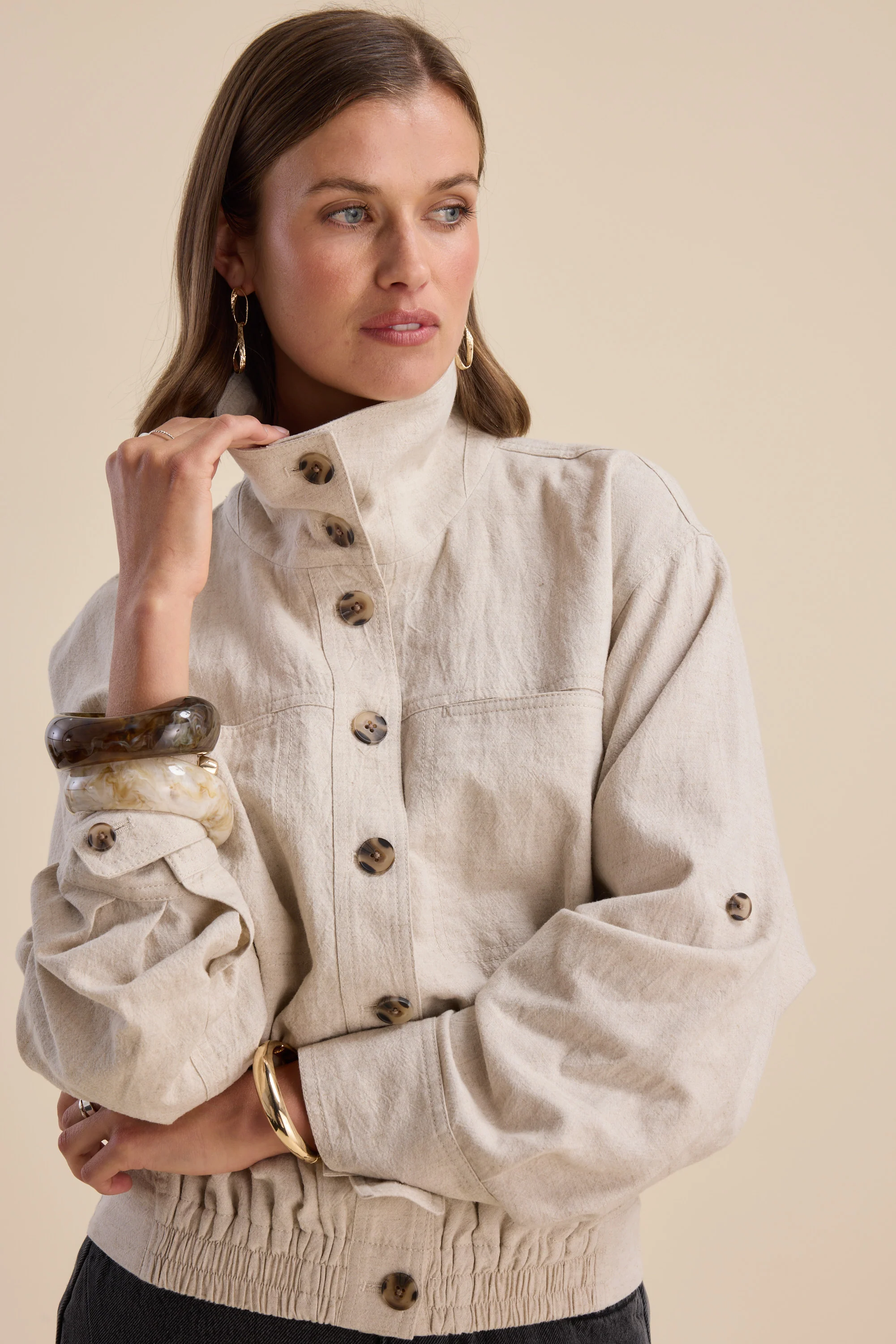 Hudson Gathered Hem Jacket - Image 6