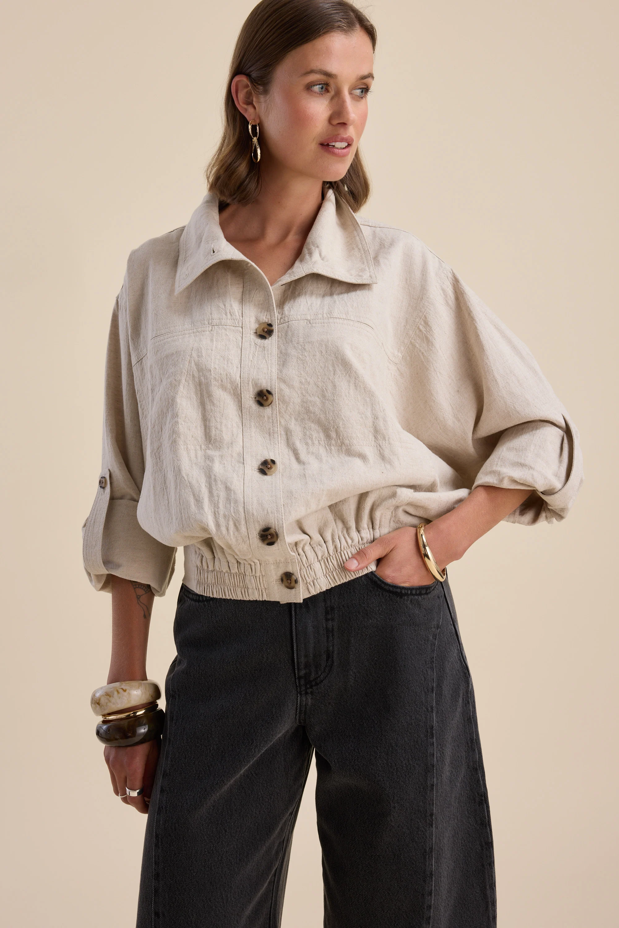 Hudson Gathered Hem Jacket - Image 7