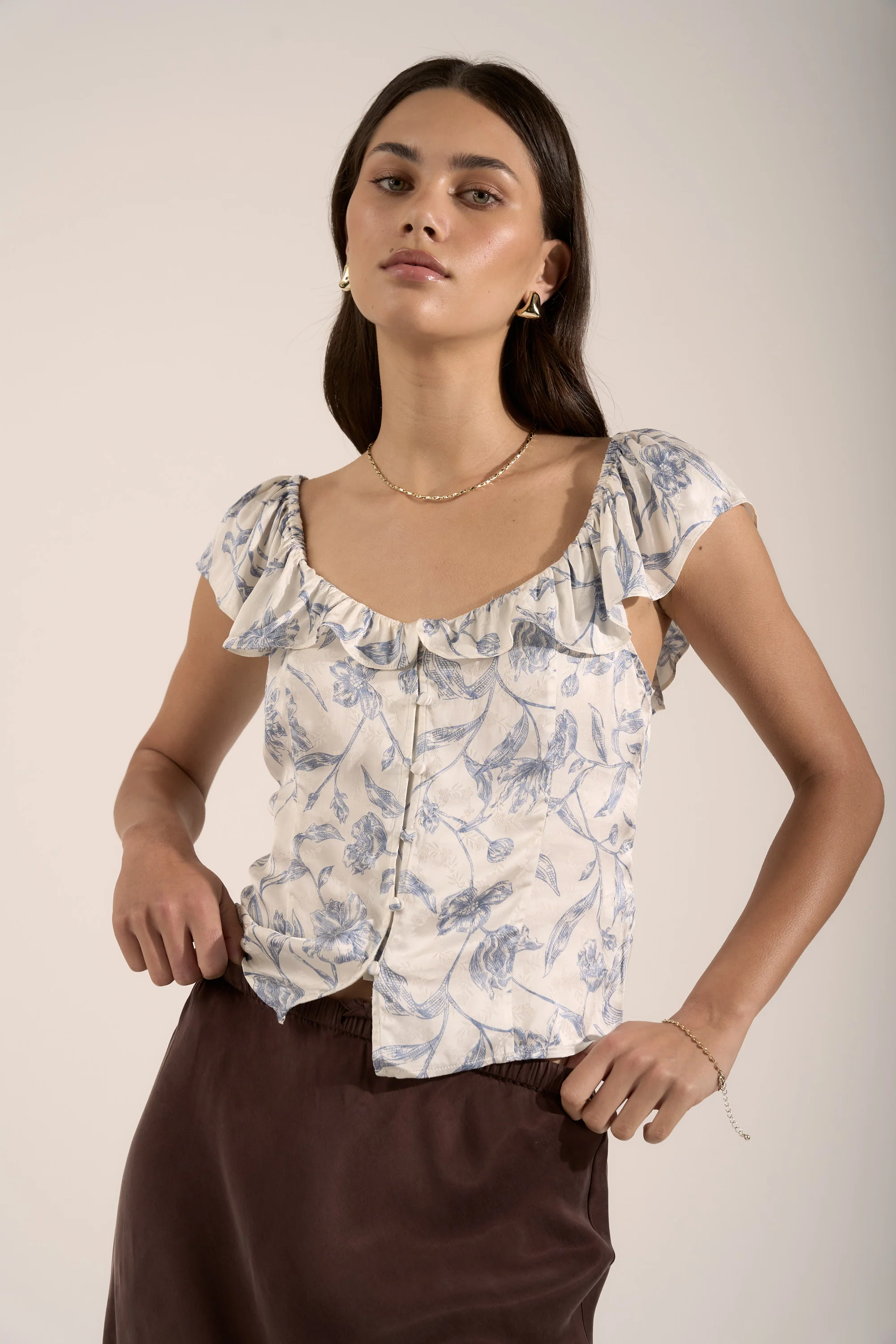 Ingrid Frill Detail Blouse - Image 2