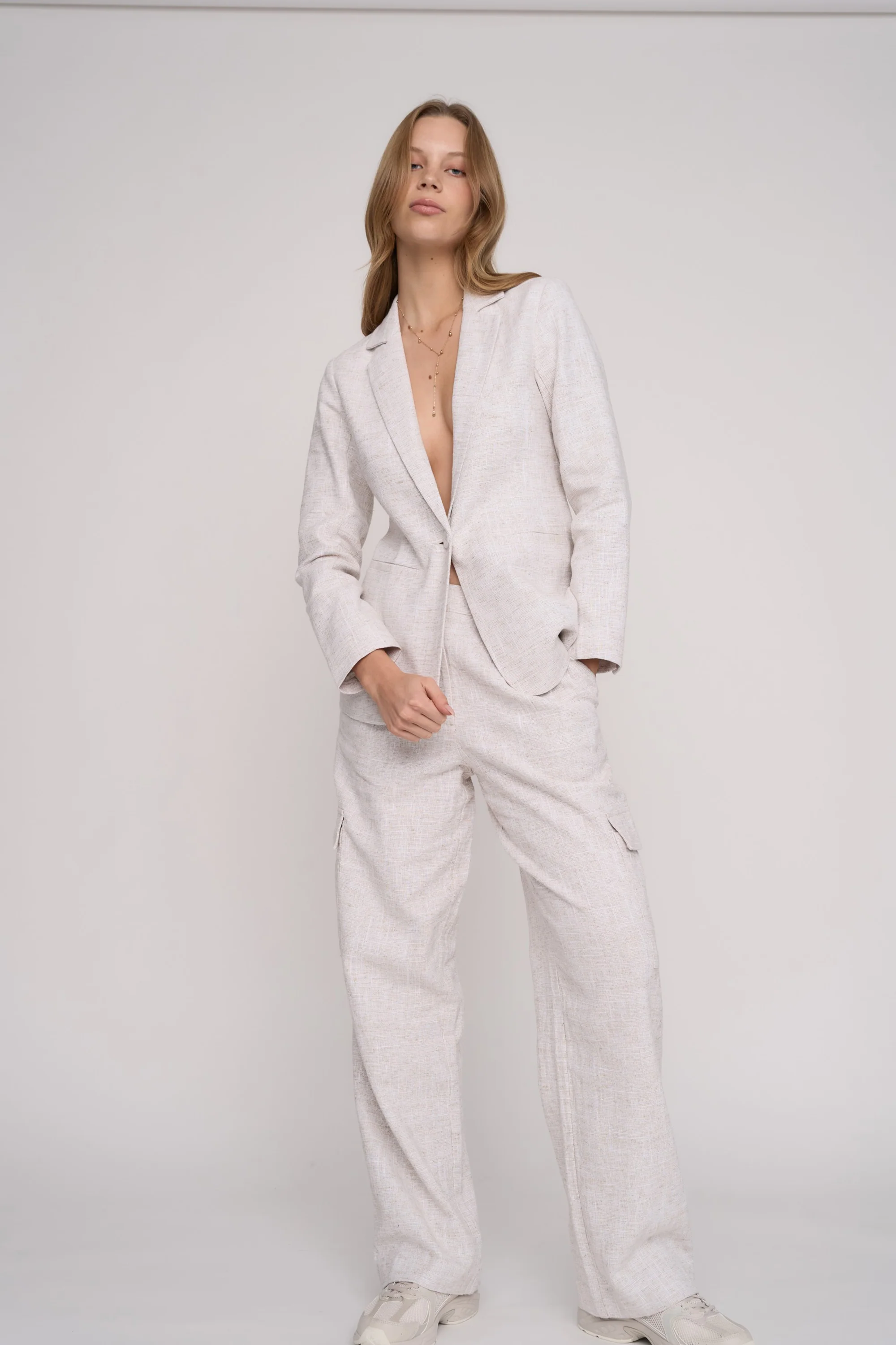 Isabel Linen Blend Cargo Pant - Image 2