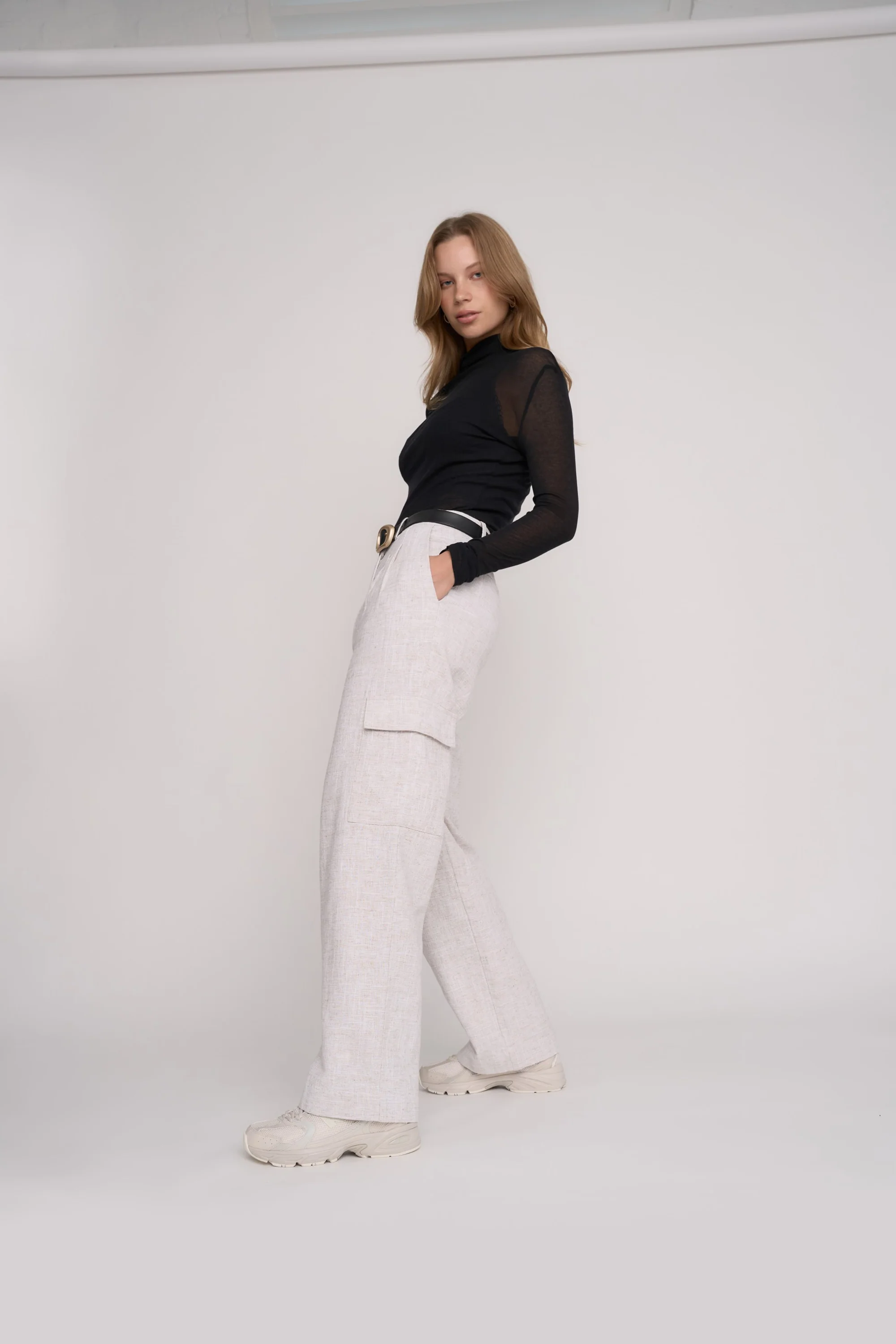 Isabel Linen Blend Cargo Pant - Image 5