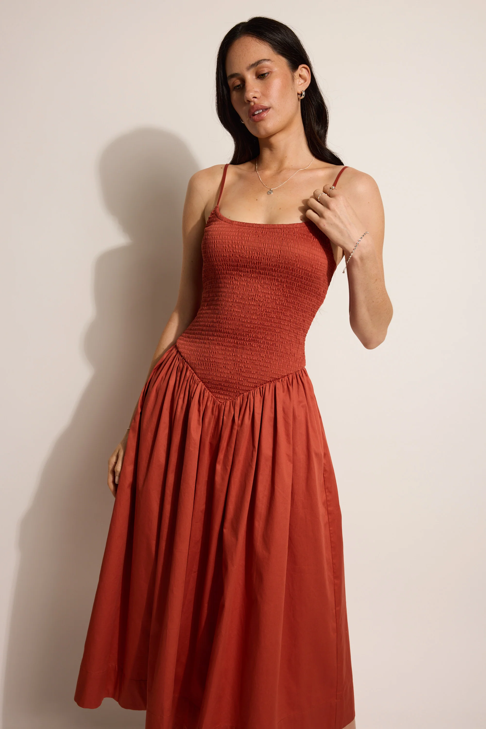 Isabel Shirred Detail Dress - Image 4