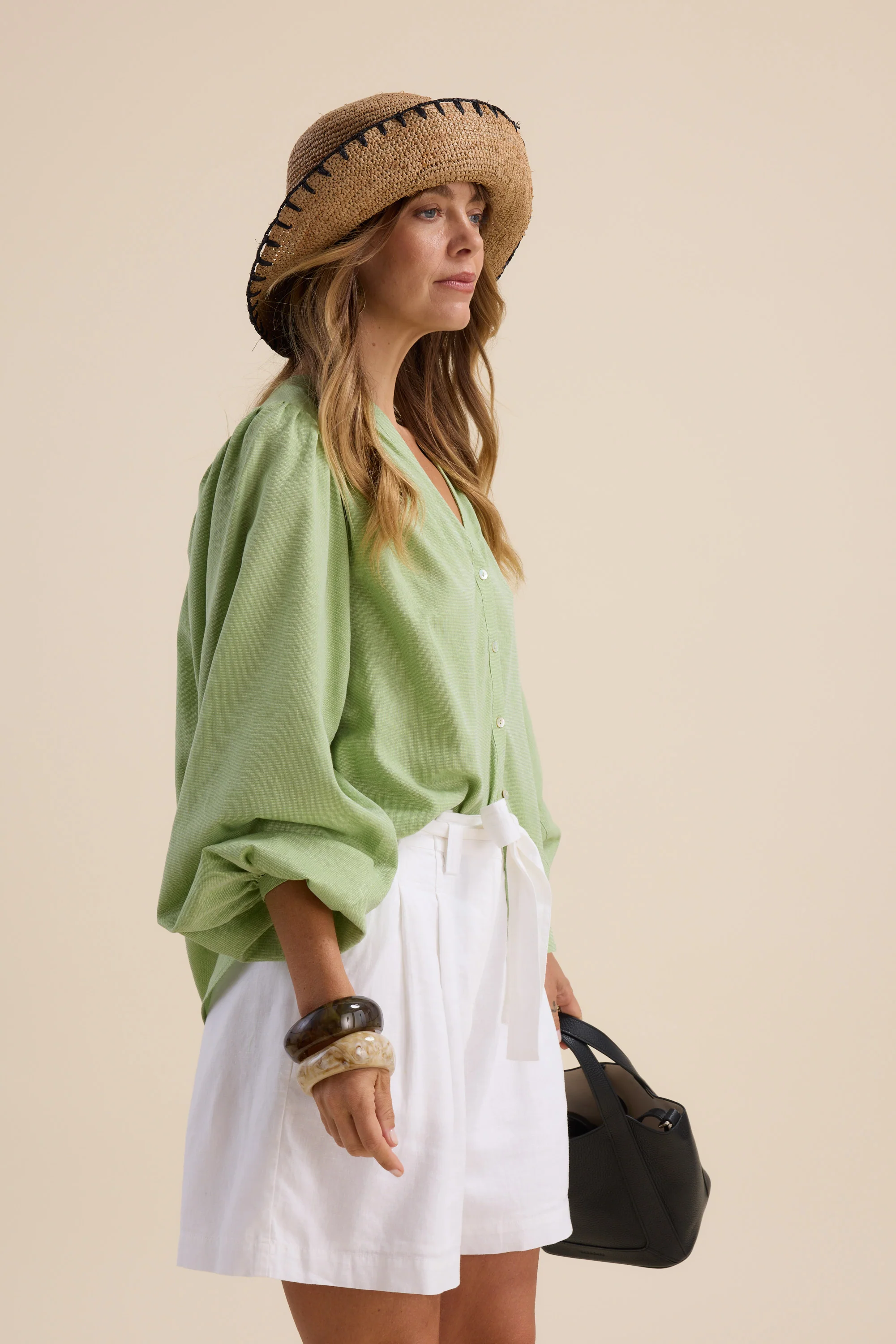 Isla Button Front Blouse - Image 4