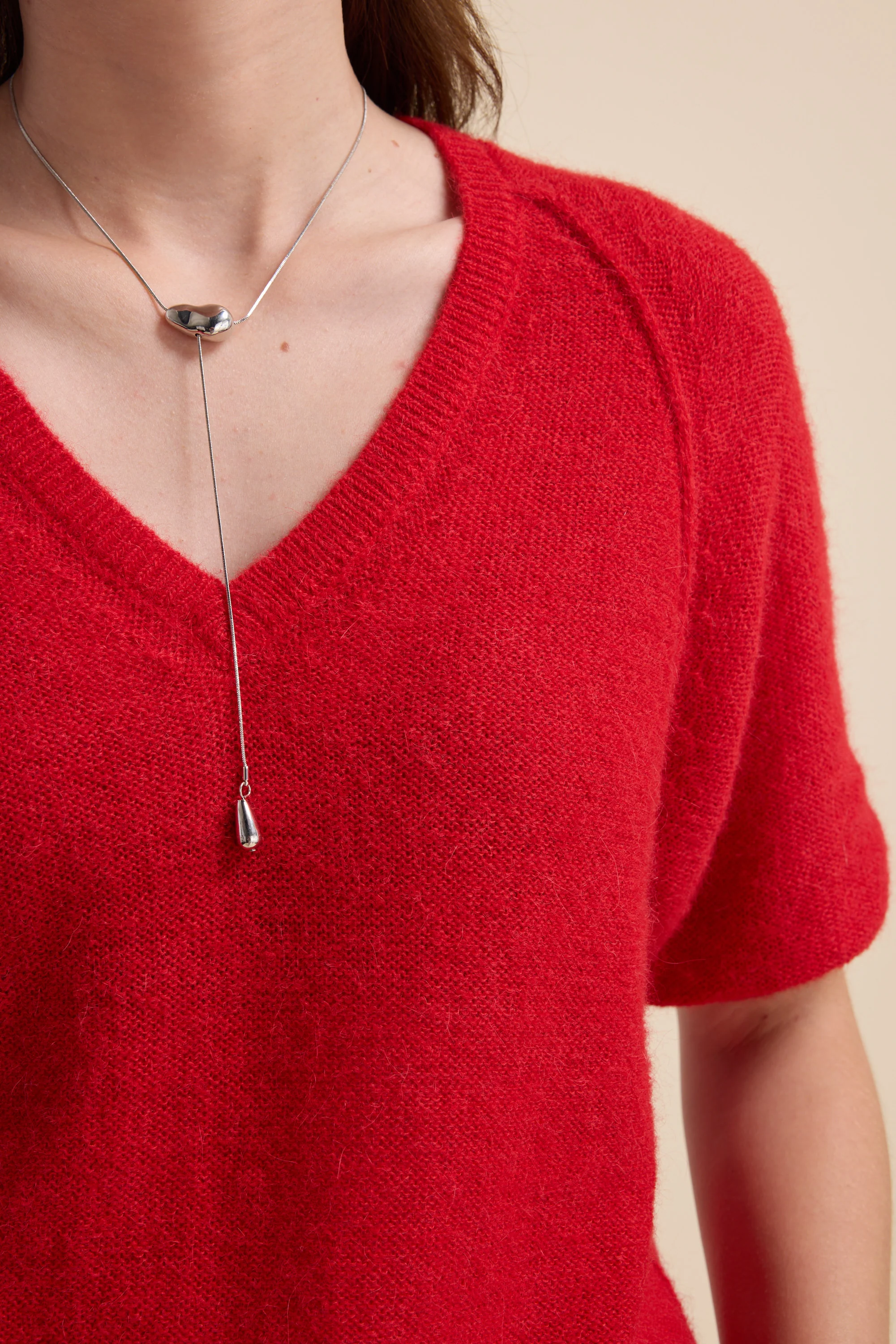 Ivy Knitted V Neck Tee - Image 5