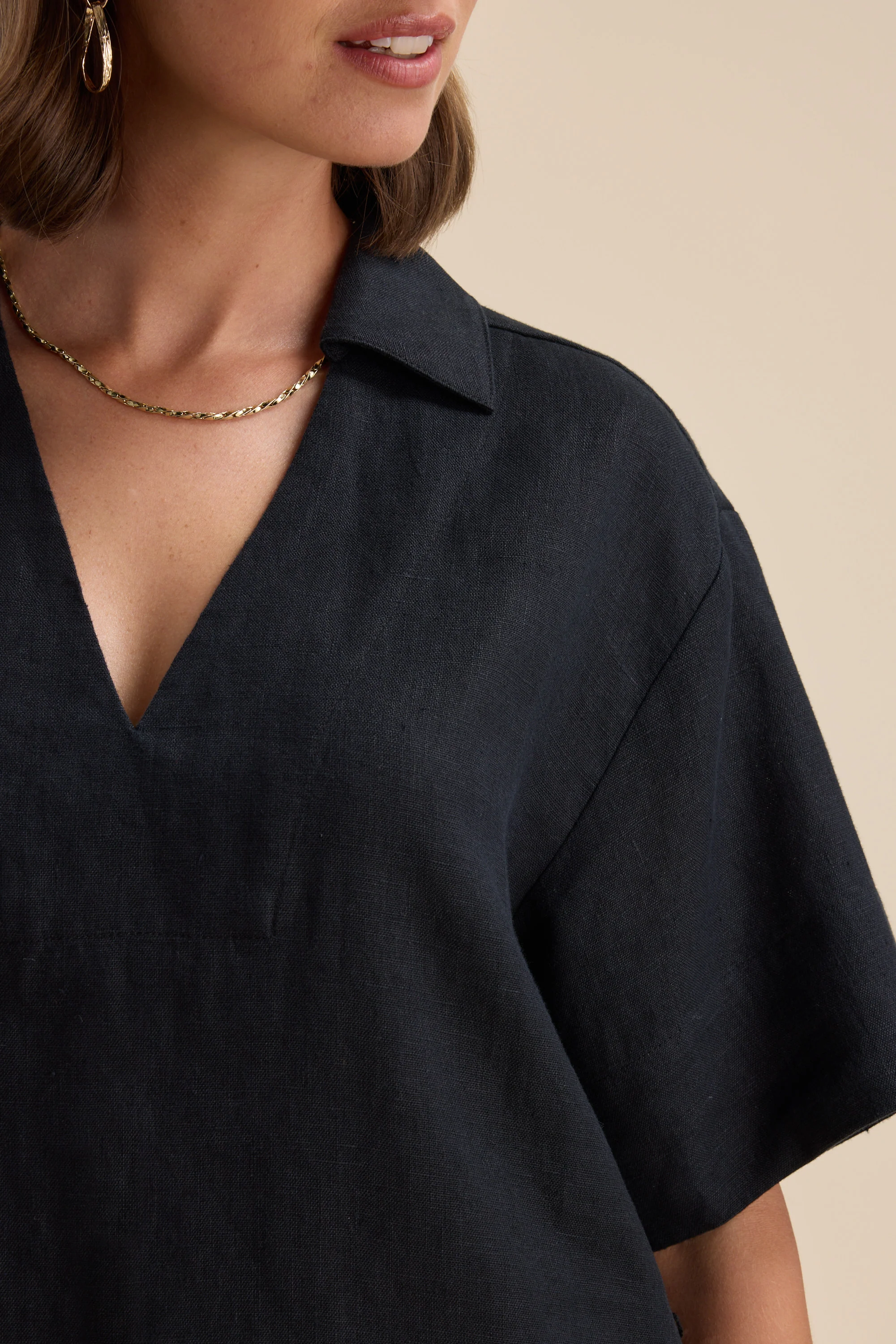Jade Collar Detail Dress - Image 5