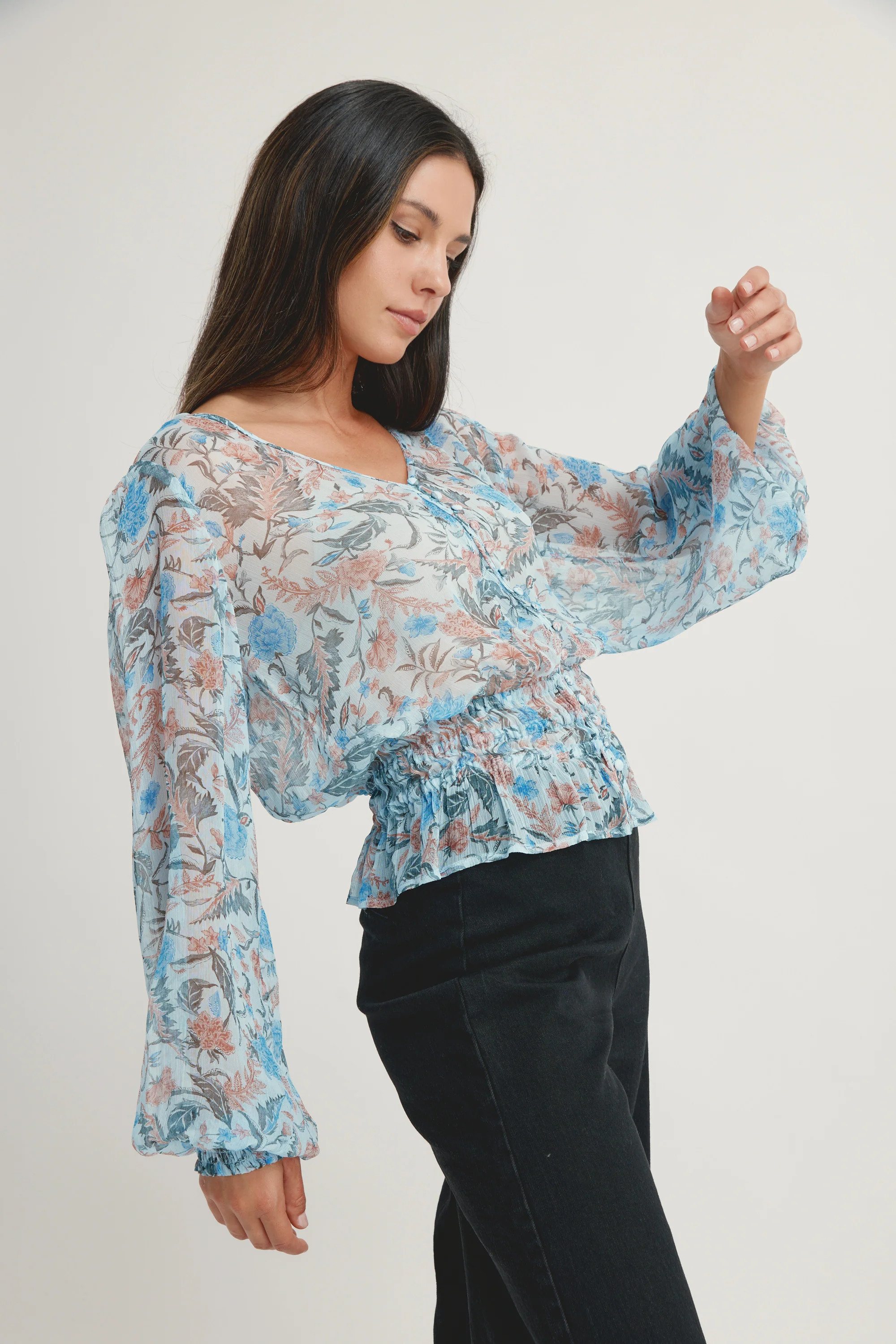 Joan Button Front Blouse - Image 4