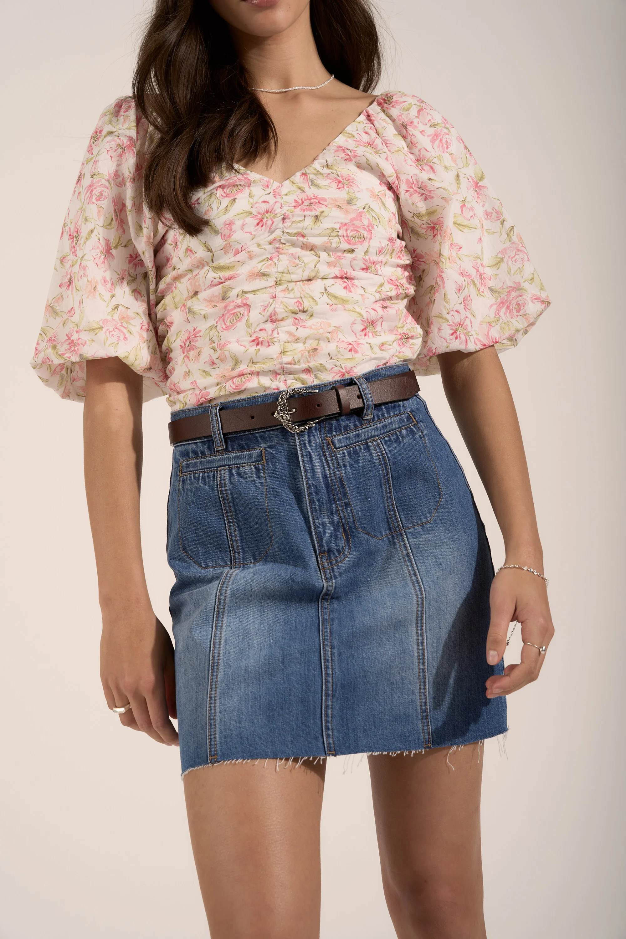 Killarney Denim Mini Skirt - Image 2